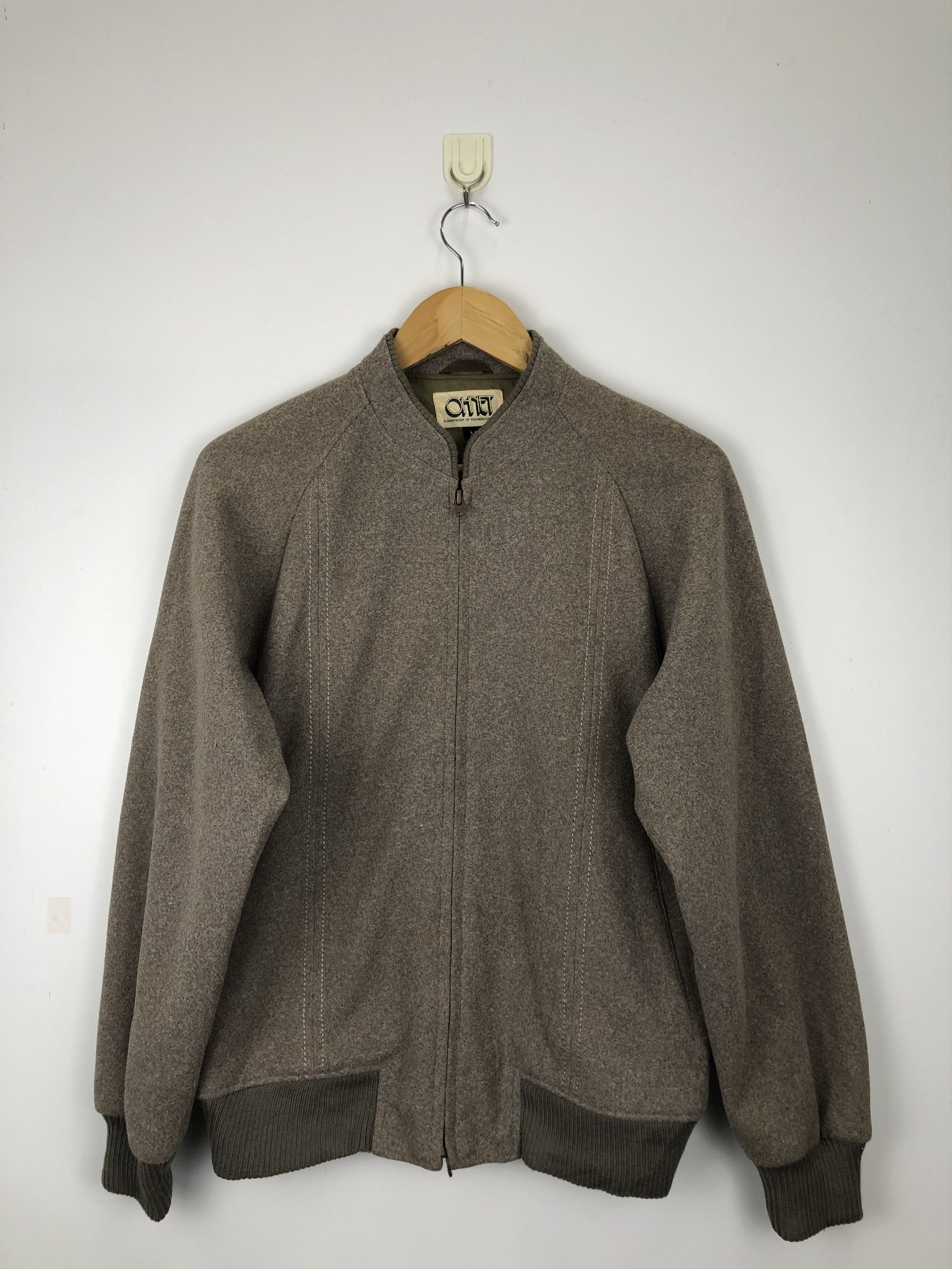 Japanese Brand Vintage 80s Japanese Brand Zipper Wool Jacket V0418 Size US M / EU 48-50 / 2 - 1 Thumbnail
