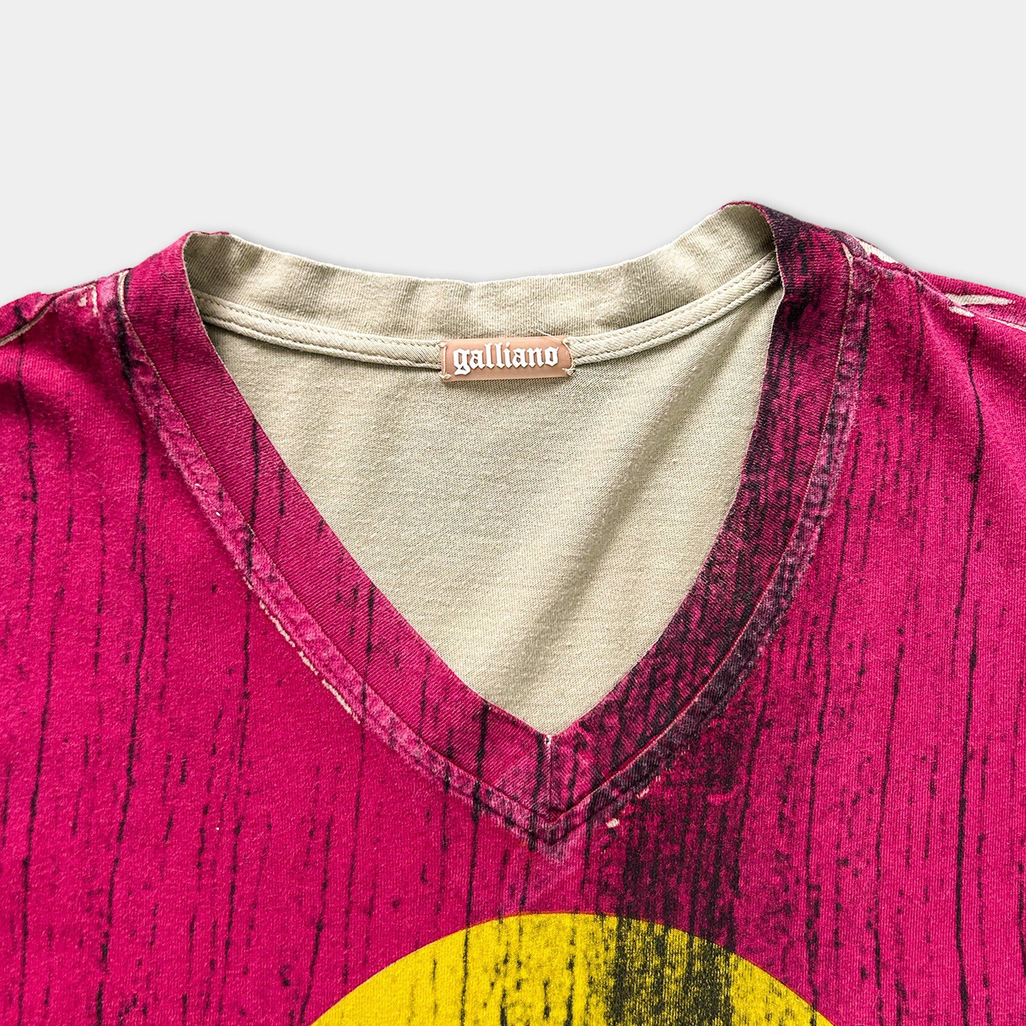 John Galliano Galliano Sunset V-Neck Graphic Tee Size US S / EU 44-46 / 1 - 2 Thumbnail