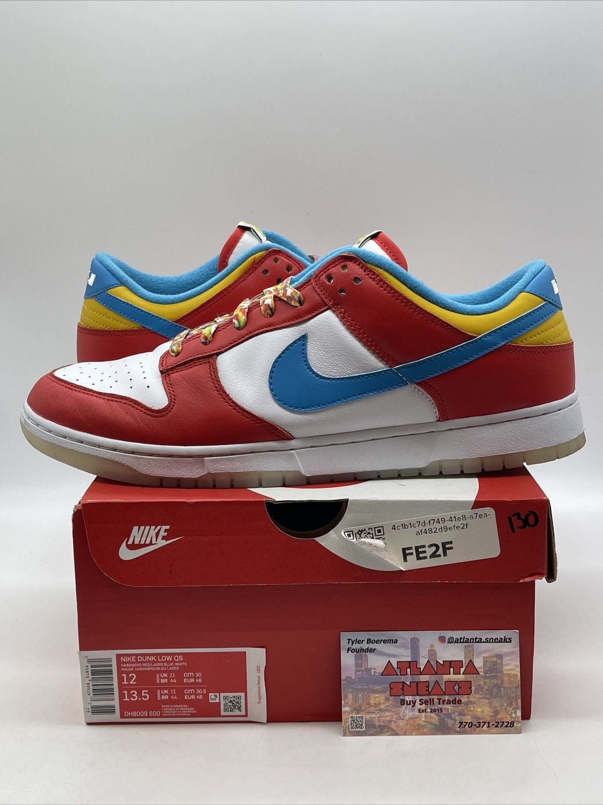 Nike Lebron James x fruity pebbles x dunk low Size US 12 / EU 45 - 1 Thumbnail