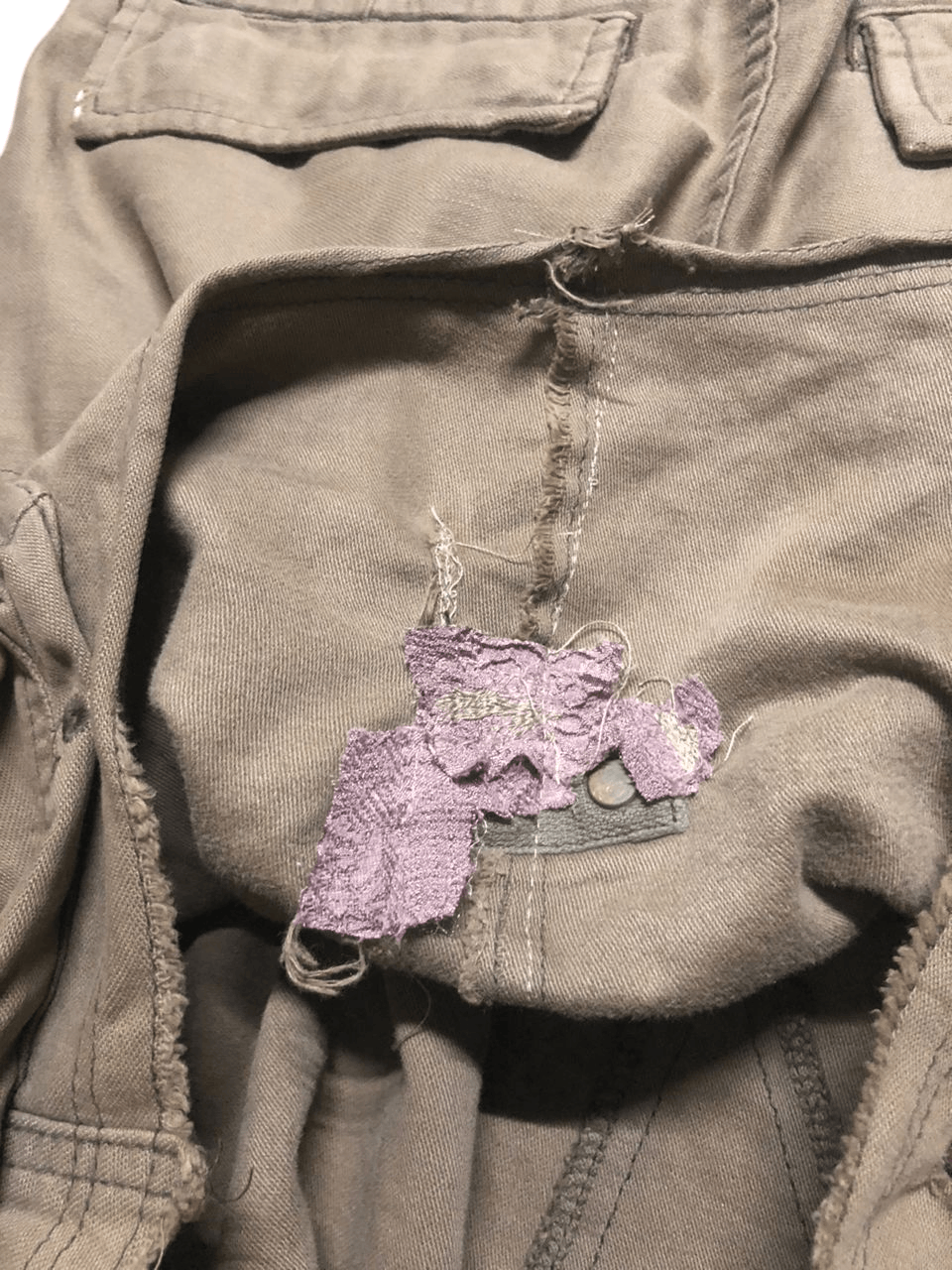Hysteric Glamour × Japanese Brand Hysteric Glamour Bondages Cargo Mini Skirt Distressed Size 31" - 16 Thumbnail