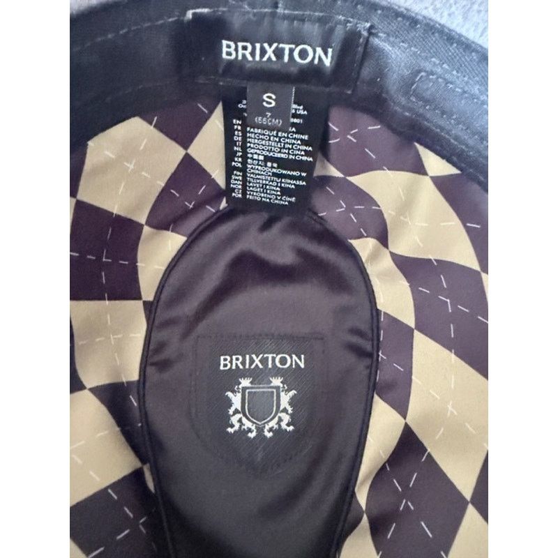 Brixton Brixton Wool Felt Fedora Hat Gray Feather Band Small Size 28 - 7 Thumbnail