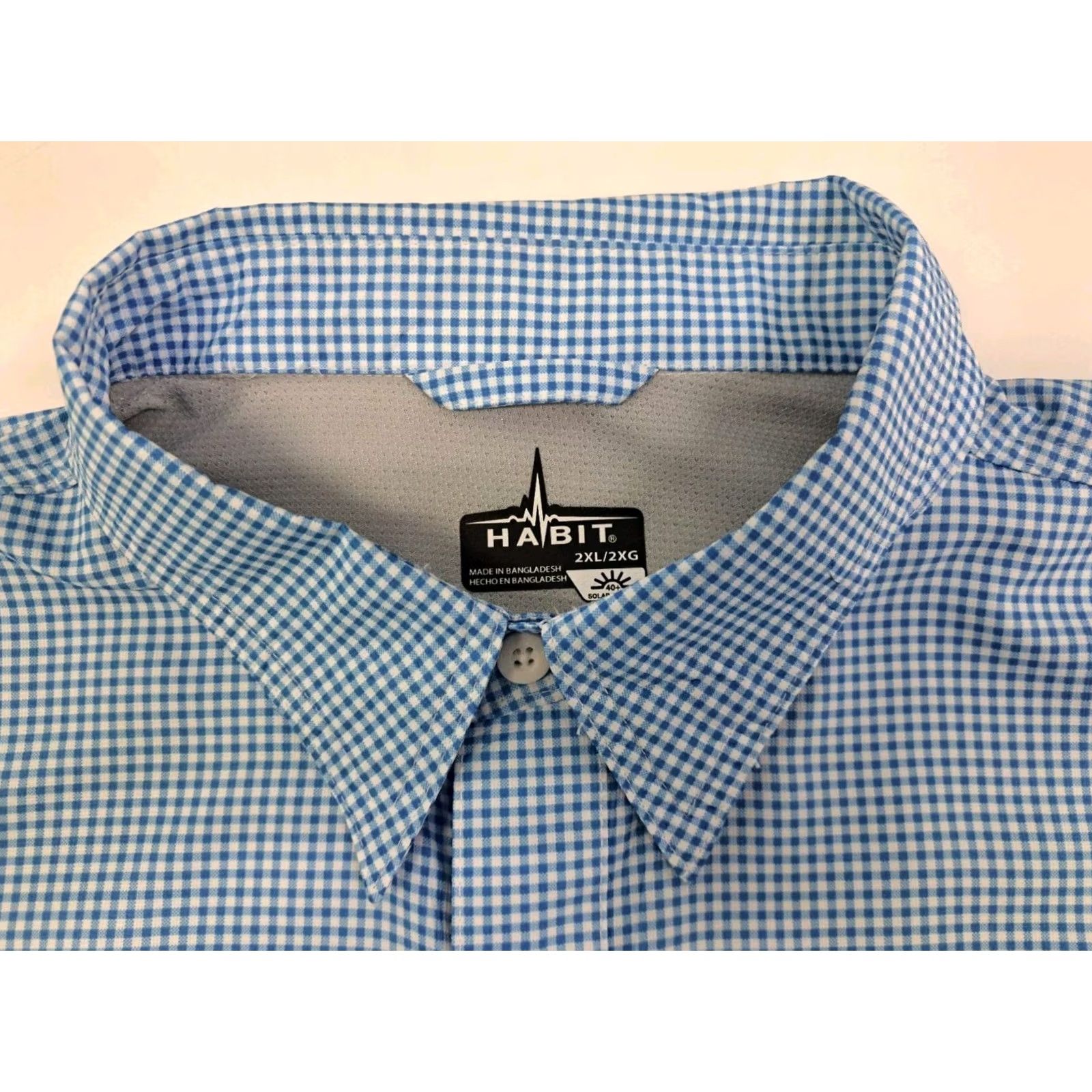 Habitat Habit Mens Blue Long Sleeve Button Down Shirt Vented Outdoor Fishing 2XL #6198 Size US XXL / EU 58 / 5 - 4 Thumbnail
