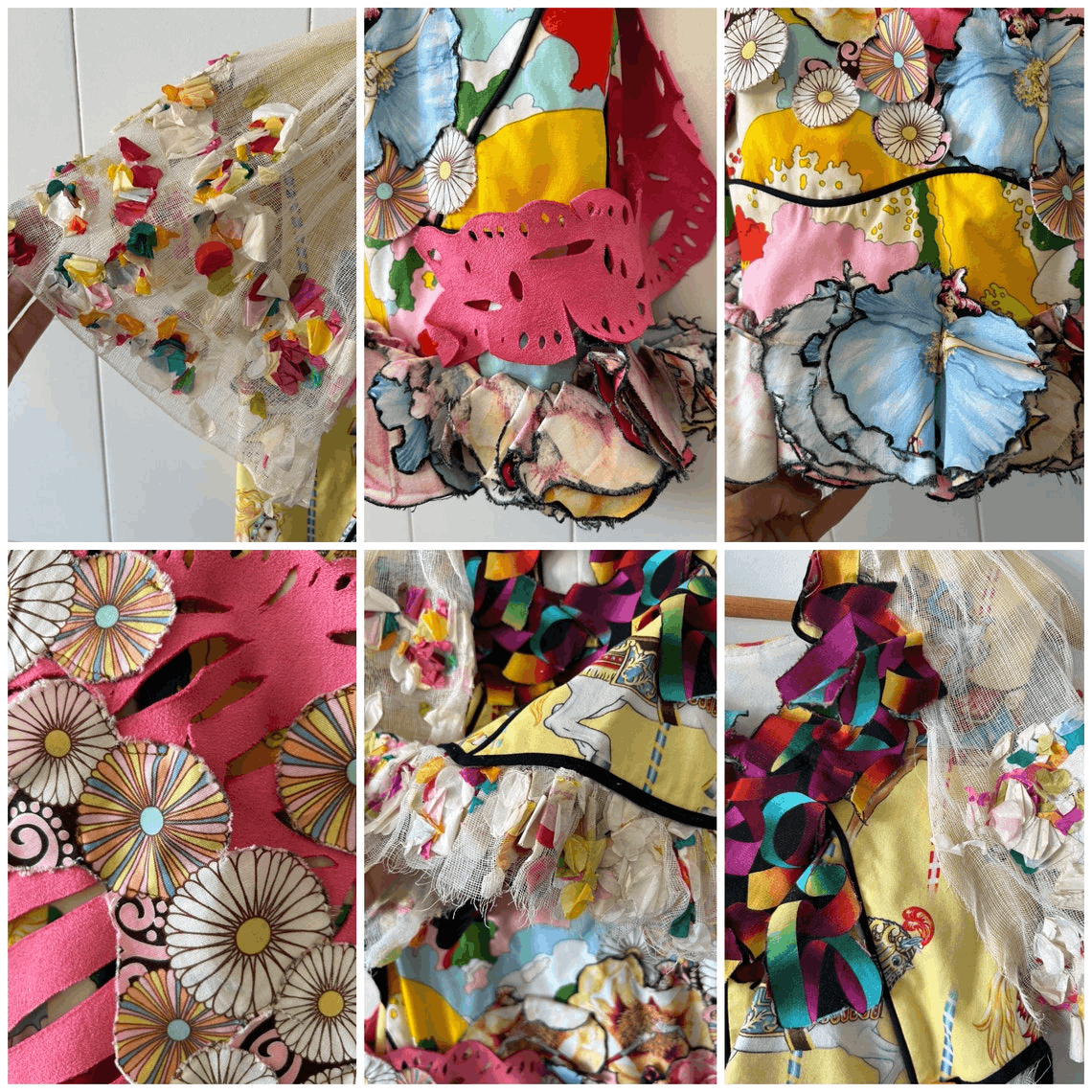 Designer Designer patchwork cotton colorful avant garde mini dress Size M / US 6-8 / IT 42-44 - 9 Thumbnail