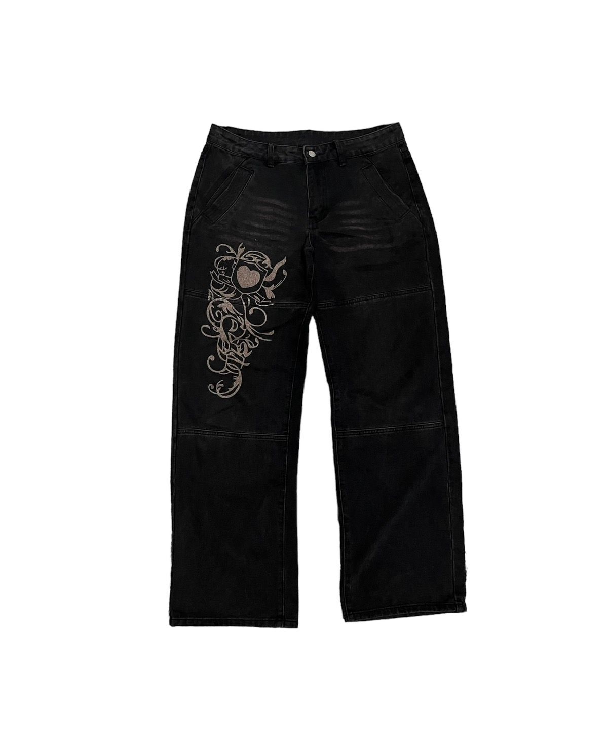 Custom Baggy Art Jeans Y2K | Grailed