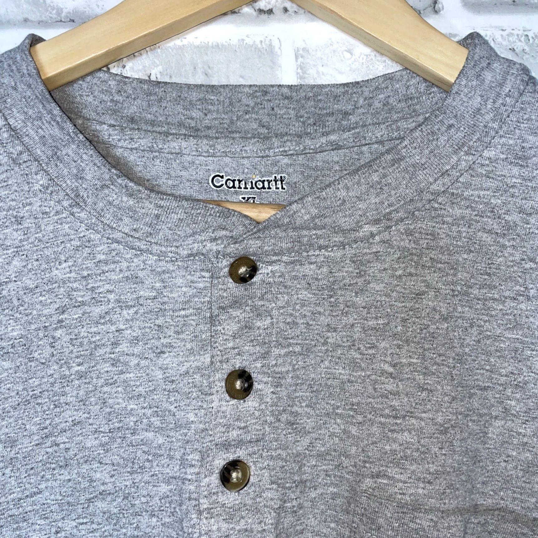 Carhartt Carhartt T-Shirt Mens XL Gray Short Sleeve Pocket Button 100% Cotton Tee Shirt Size US XL / EU 56 / 4 - 5 Thumbnail