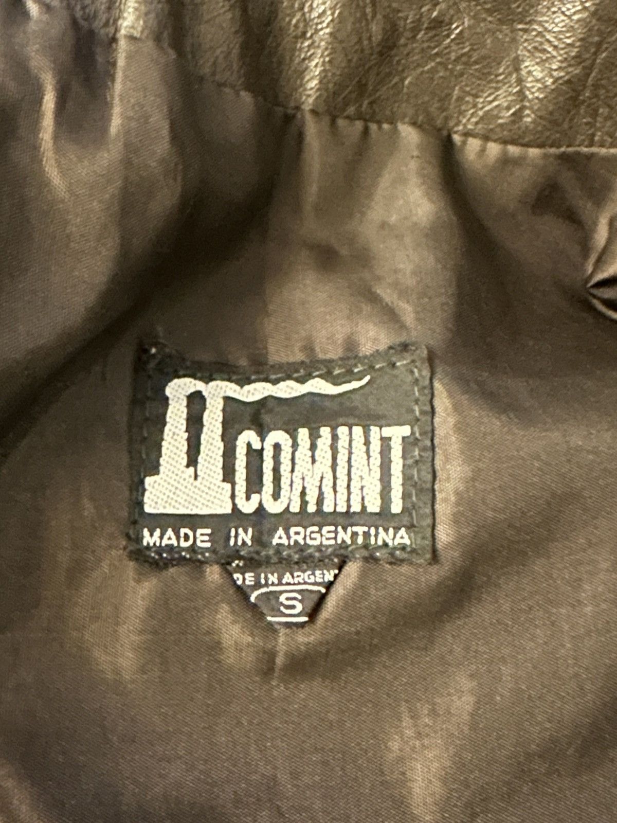 Vintage Vintage COMINT brown oversized leather bomber jacket Size S Size US S / EU 44-46 / 1 - 5 Thumbnail