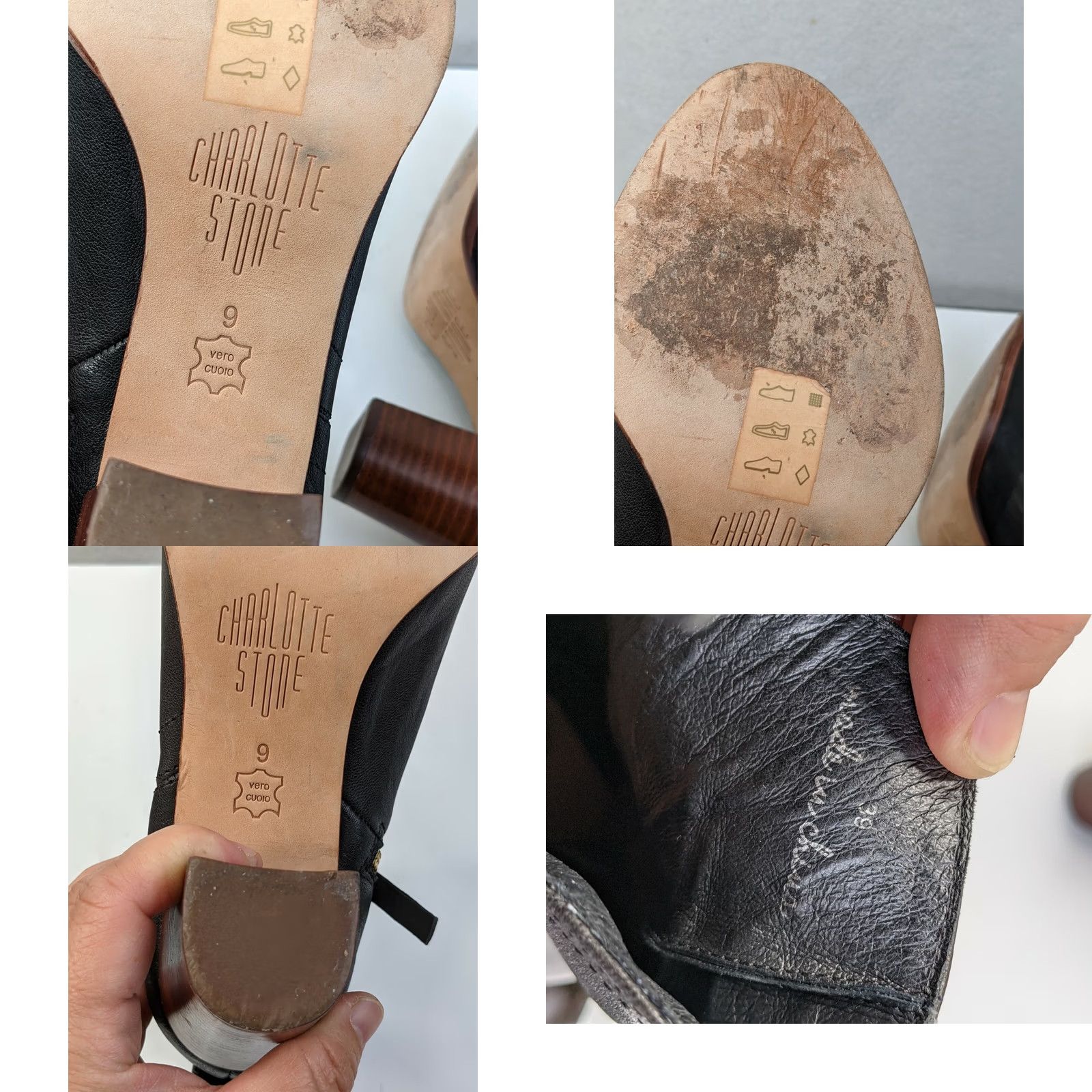Anthropologie Anthropologie Charlotte Stone black leather ankle Boots Size 9 EU 39 Black Leather Ankle boot Womens Shoes 9 Stone Zipper Casual/Work Size US 9 / IT 39 - 8 Thumbnail