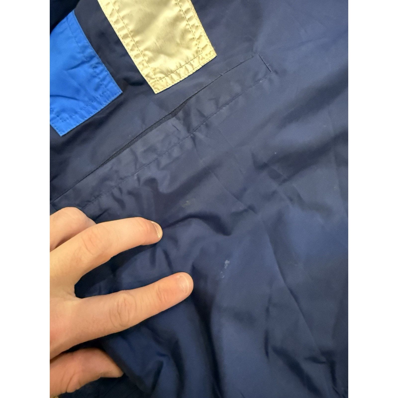 Adidas Vintage 90s Adidas Puffer Jacket Coat XL Hooded Striped Navy Size US XL / EU 56 / 4 - 8 Thumbnail