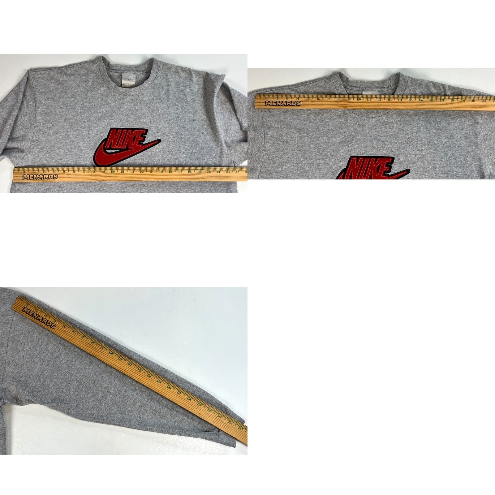 Nike Nike Men's Vintage Long Sleeve T-Shirt Center Swoosh XL Gray Size US XL / EU 56 / 4 - 8 Thumbnail