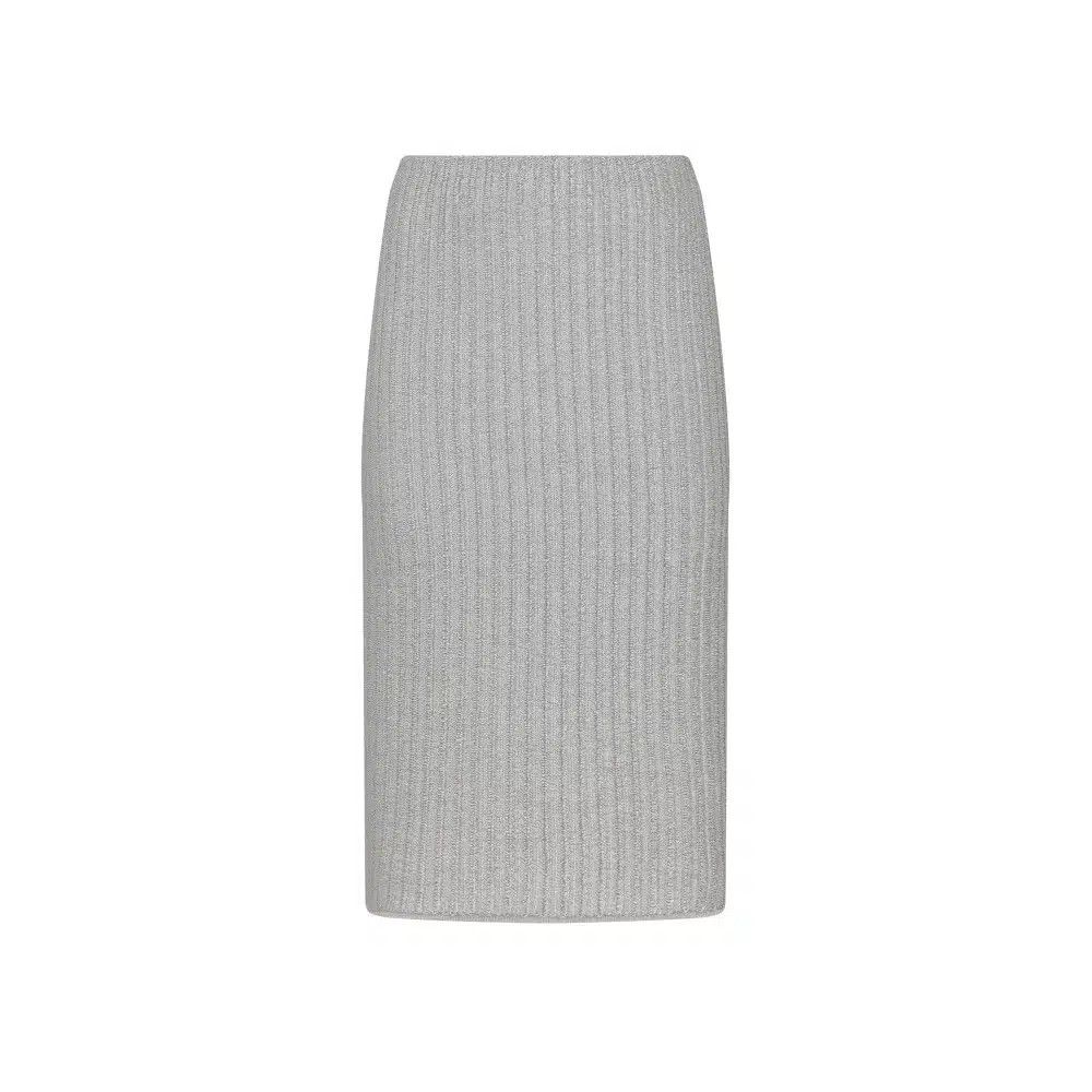 Tom Ford o1loc1c0225 GCK161 Metallic Knitted Skirt in Silver Size 26" / US 2 / IT 38 - 1 Thumbnail