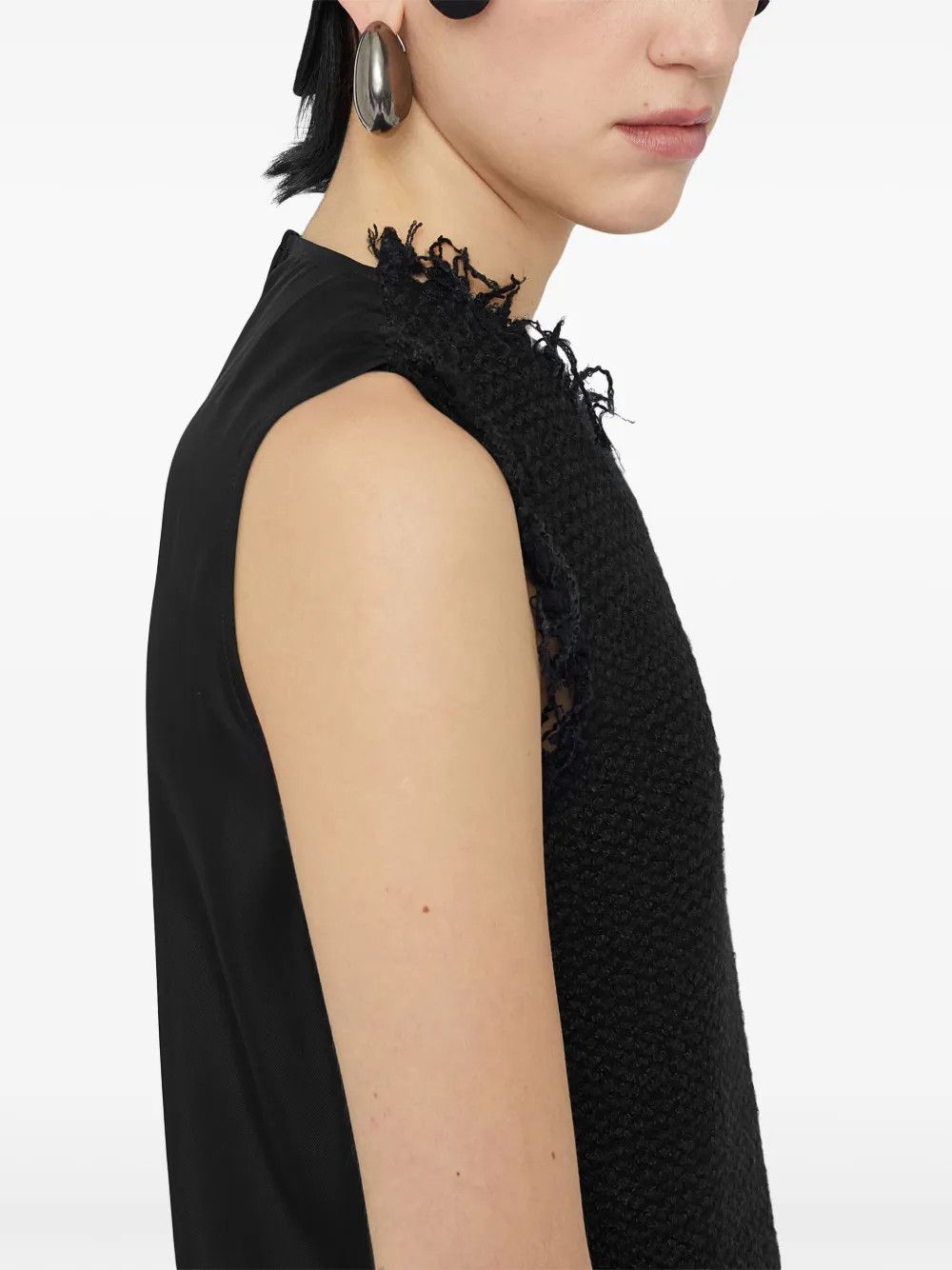 Jil Sander o1y1025 Sleeveless Blouse in Black Size M / US 6-8 / IT 42-44 - 3 Thumbnail