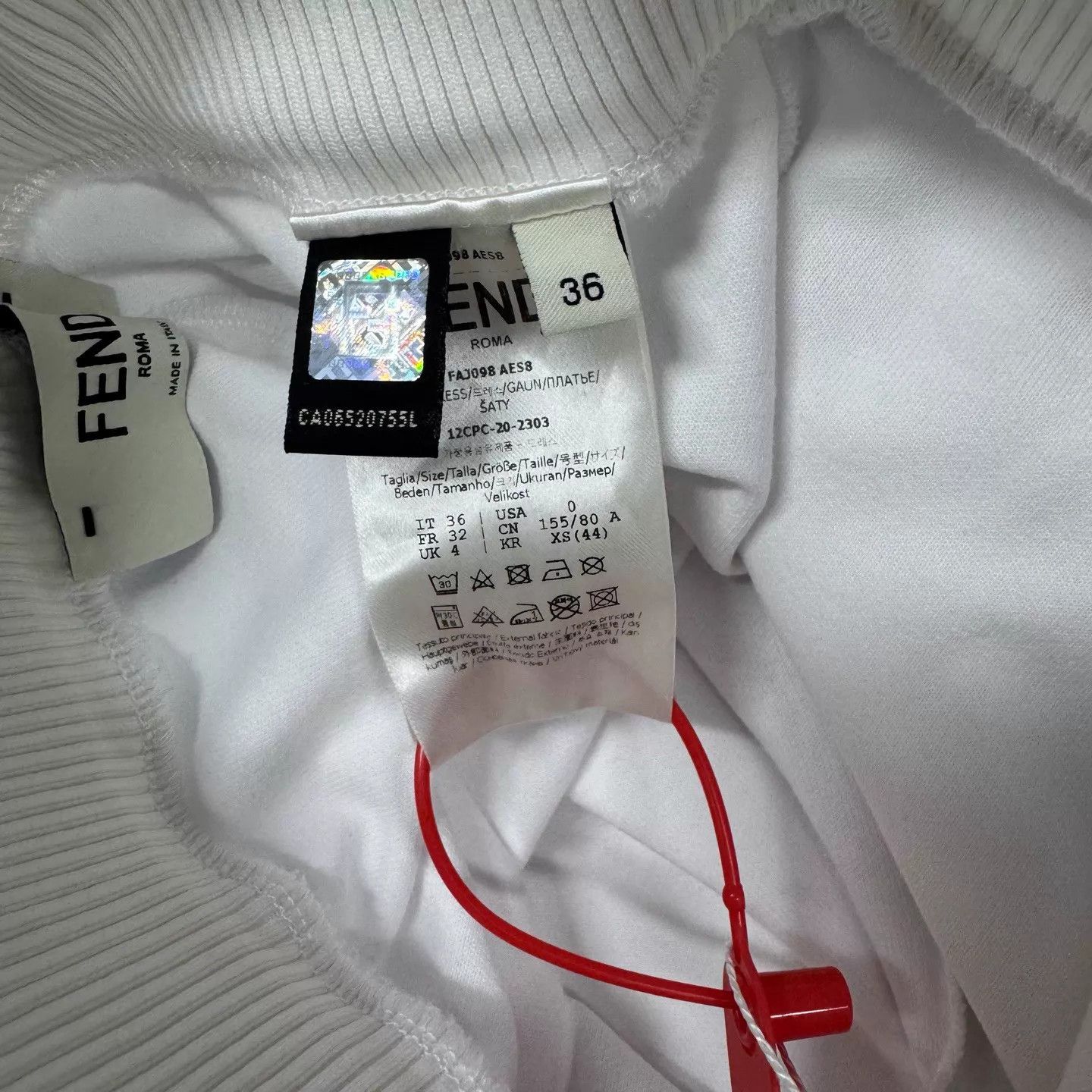 Fendi Fendi White Double F Logo Sweatpants Size 36 Size 25" / US 0 / IT 36 - 6 Thumbnail