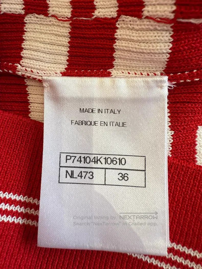 Chanel Chanel Red and white striped knitted vest Size XS / US 0-2 / IT 36-38 - 5 Thumbnail