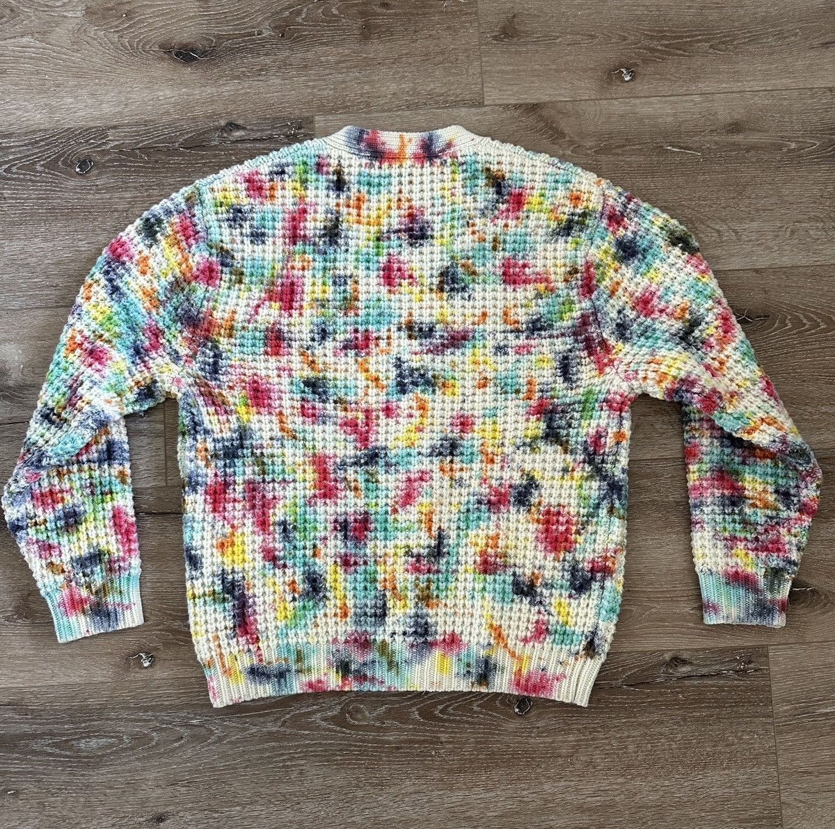 Supreme Waffle Knit Cardigan Tie Dye (w/ tag)