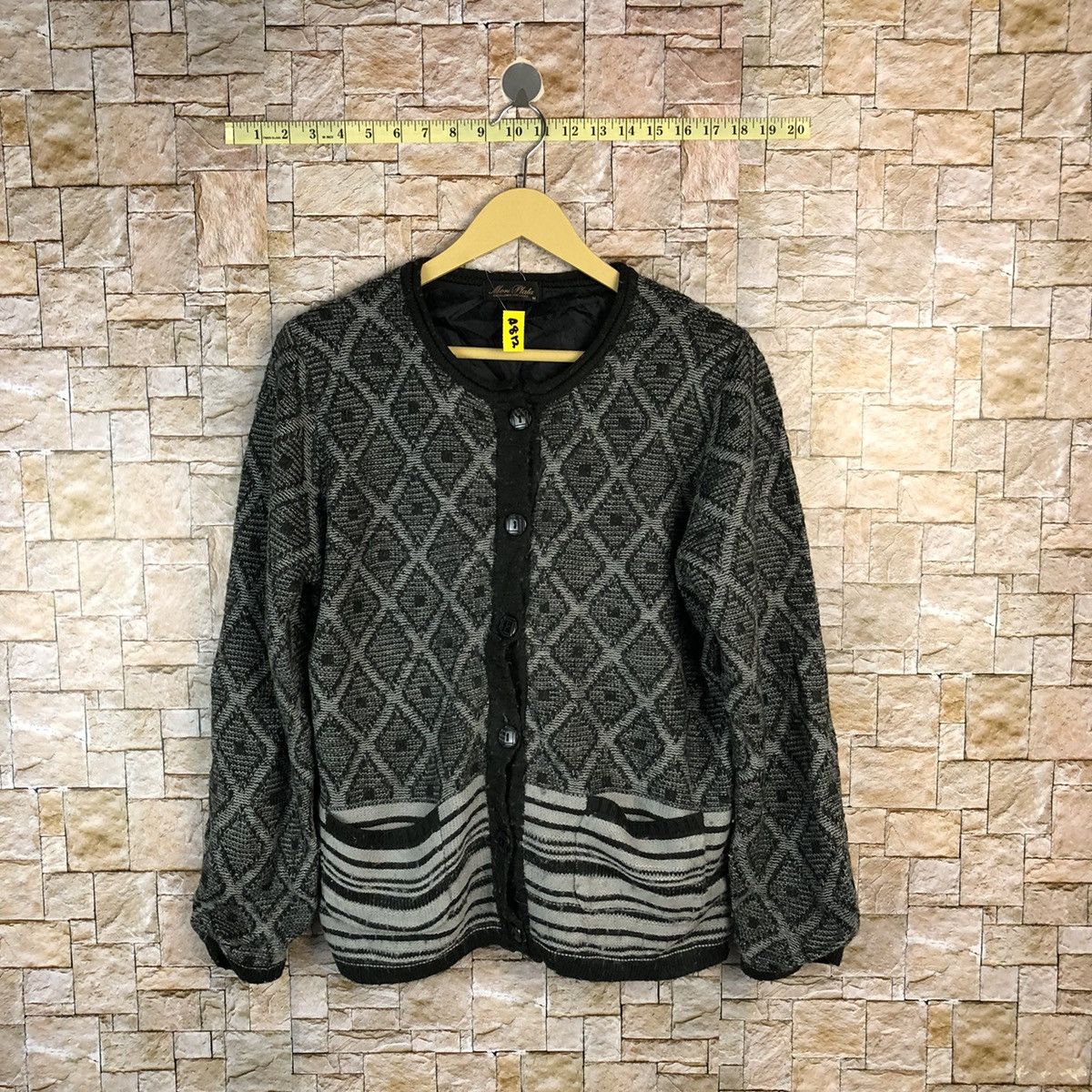 Japanese Brand More Planta Grey Cardigan Knitwear sweater #A812 Size US M / EU 48-50 / 2 - 1 Thumbnail