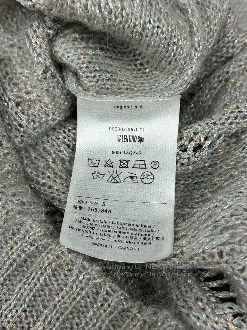 Valentino Valentino Knitted sweater with a ruffled leaf collar Size S / US 4 / IT 40 - 6 Thumbnail