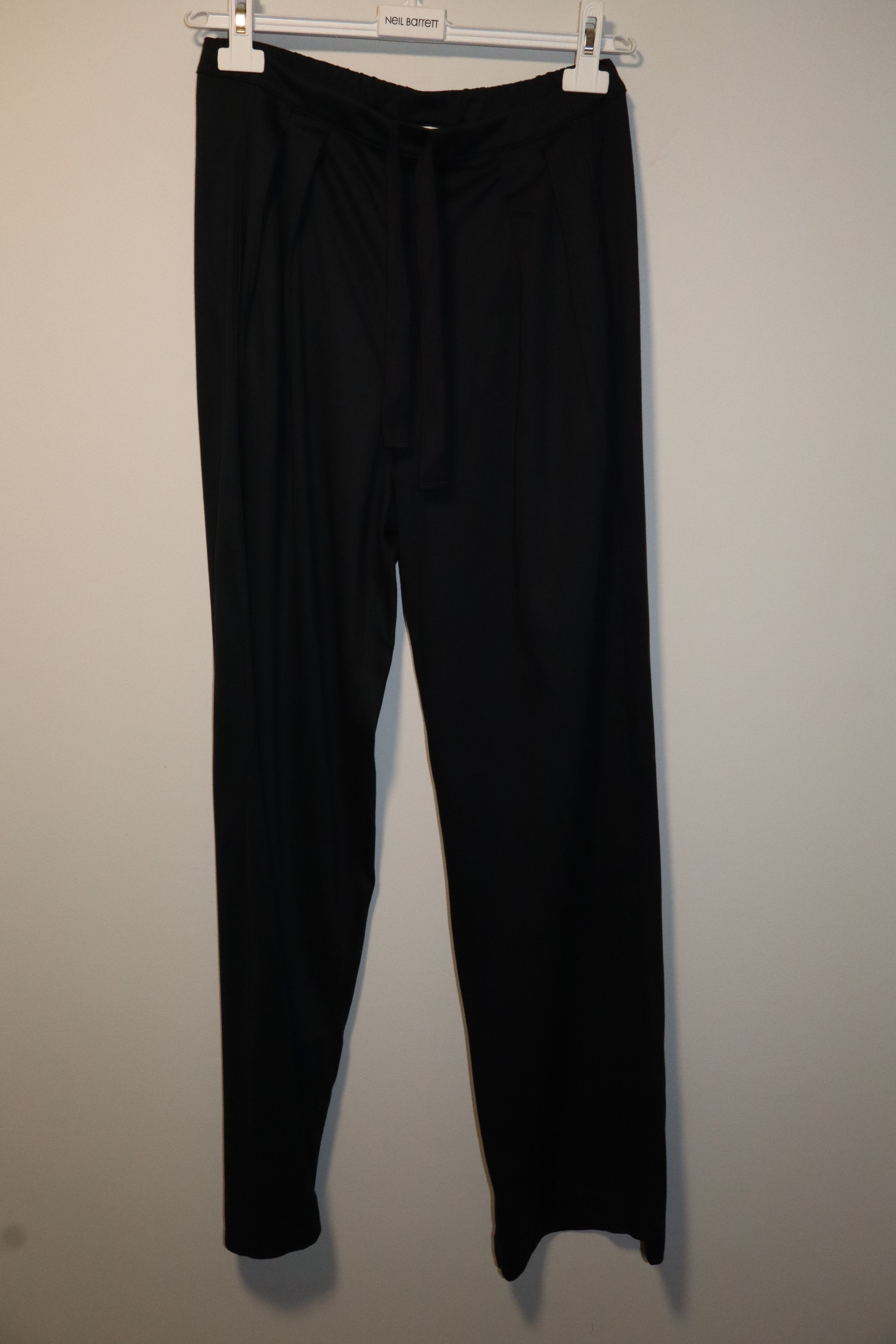 image of Lemaire Wool And Cotton Blend Trousers in Black, Women's (Size 26)