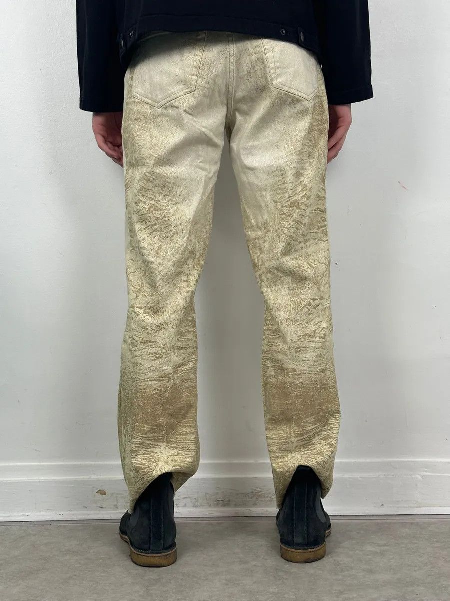 Roberto Cavalli 2000s Roberto Cavalli White & Beige Marble Abstract Pants Size 26" / US 2 / IT 38 - 4 Thumbnail