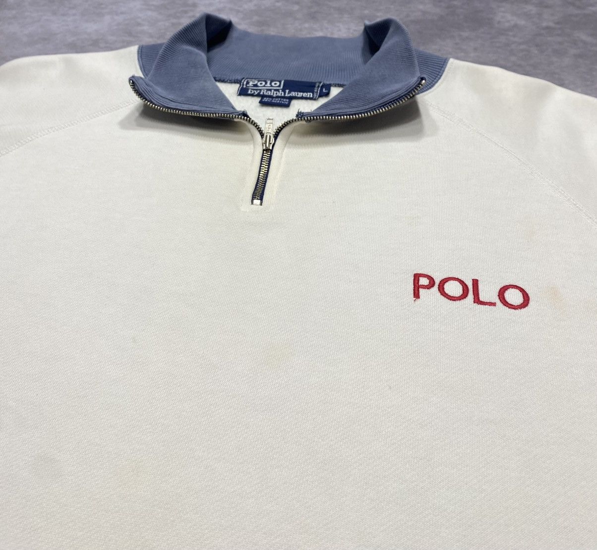 Ralph Lauren 80’s Vintage Polo Ralph Lauren Quarter Zip Sweatshirt Size US L / EU 52-54 / 3 - 2 Thumbnail
