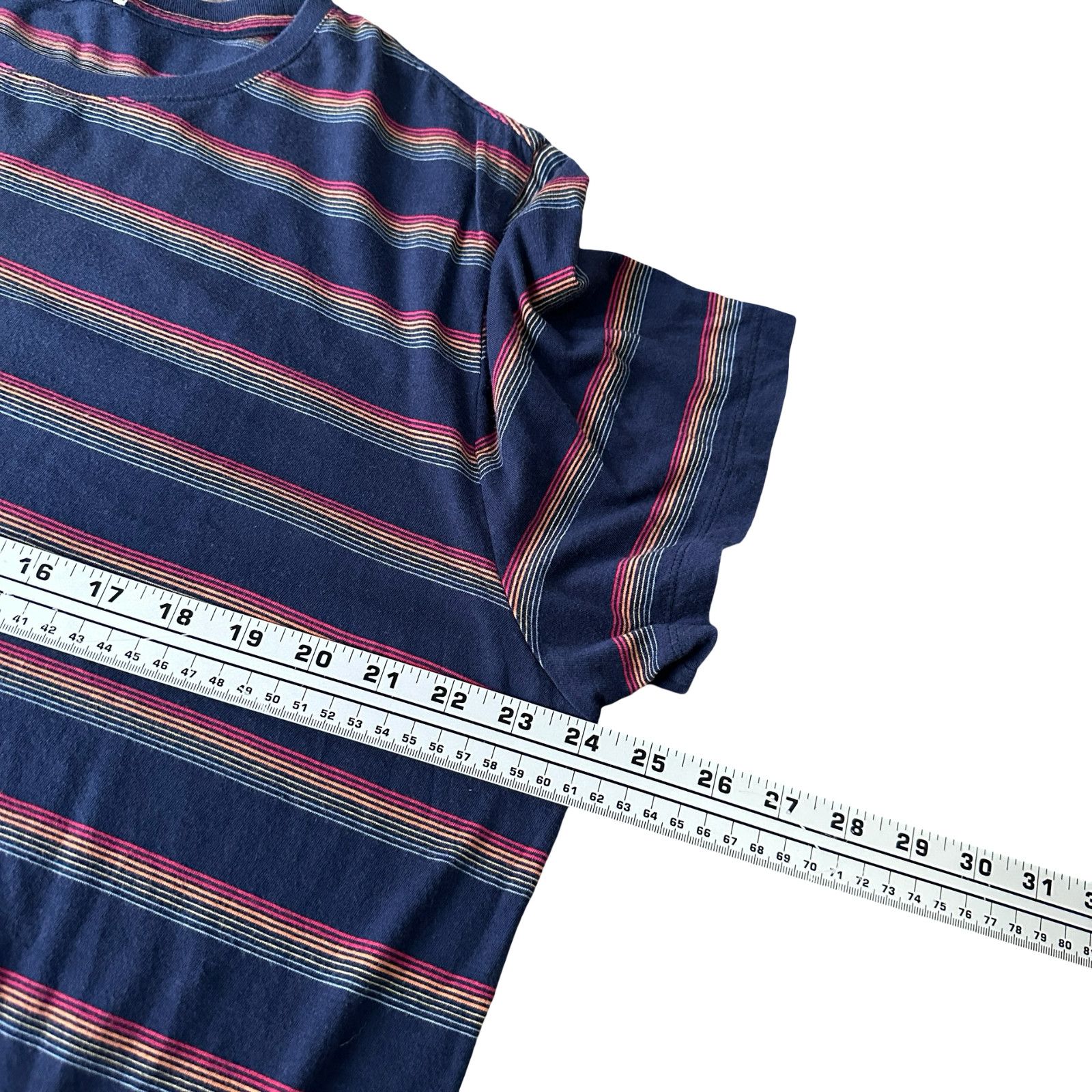 Marine Layer Marine Layer T-Shirt Men L Blue Red Striped Cotton Crew Neck Size US L / EU 52-54 / 3 - 9 Thumbnail