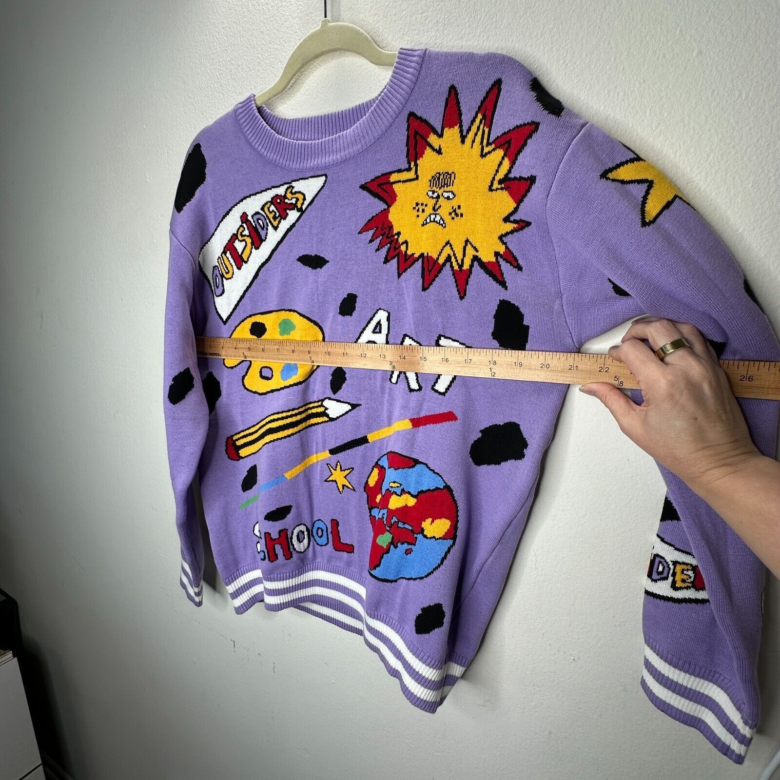 Other Outsiders Division Purple Art School Graphic Sweatshirt M Size M / US 6-8 / IT 42-44 - 13 Thumbnail