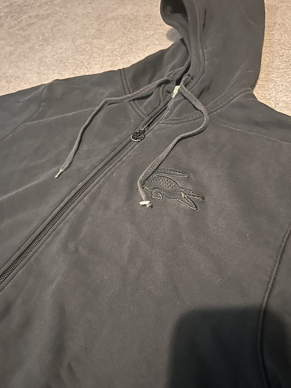 Lacoste × Vintage Vintage Lacoste Zip-Hoodie Size US XL / EU 56 / 4 - 3 Thumbnail