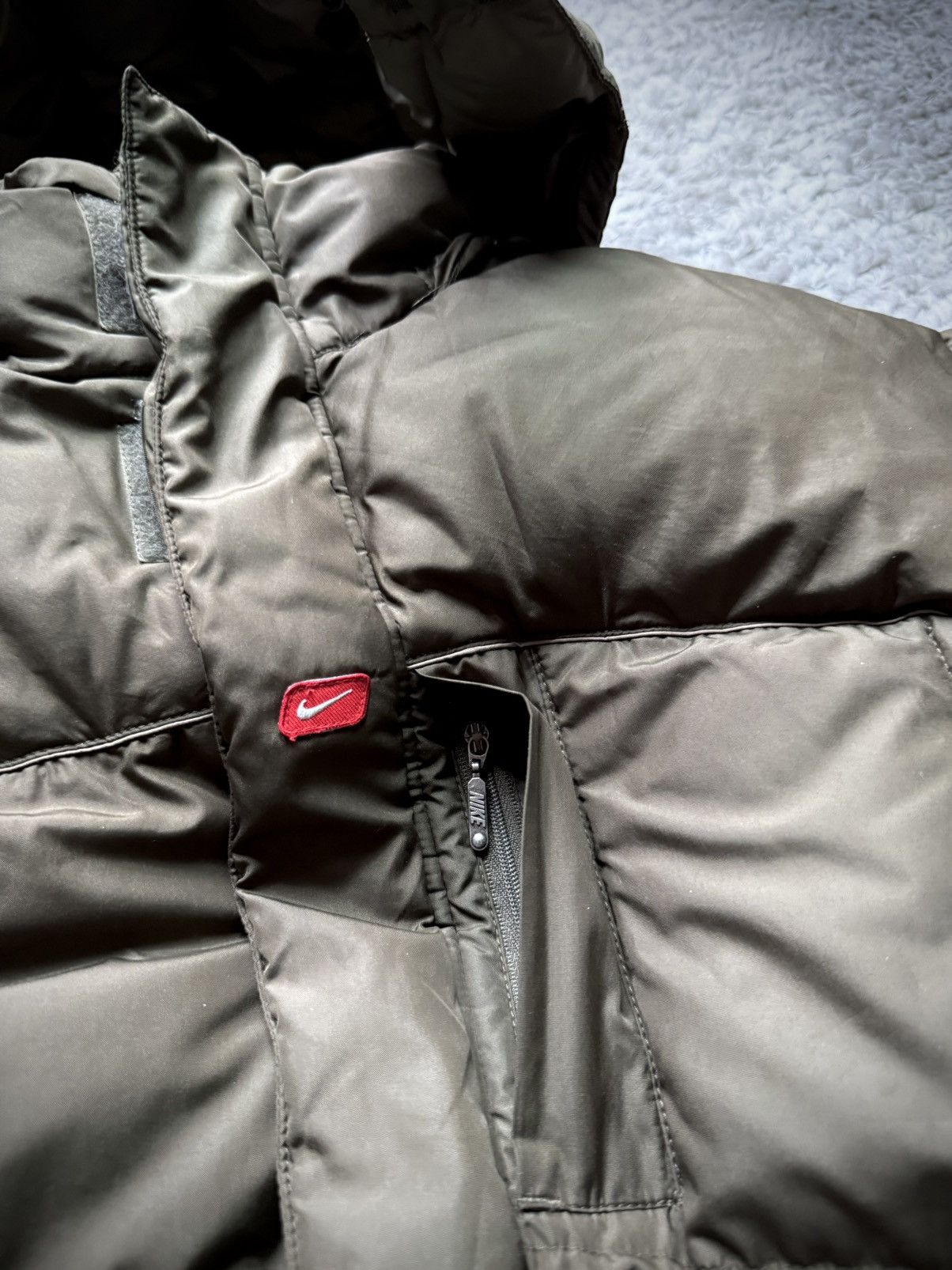 Nike 00s Nike Puffer Rare Jacket Vintage Swoosh Drill Streetwear Size US L / EU 52-54 / 3 - 6 Thumbnail
