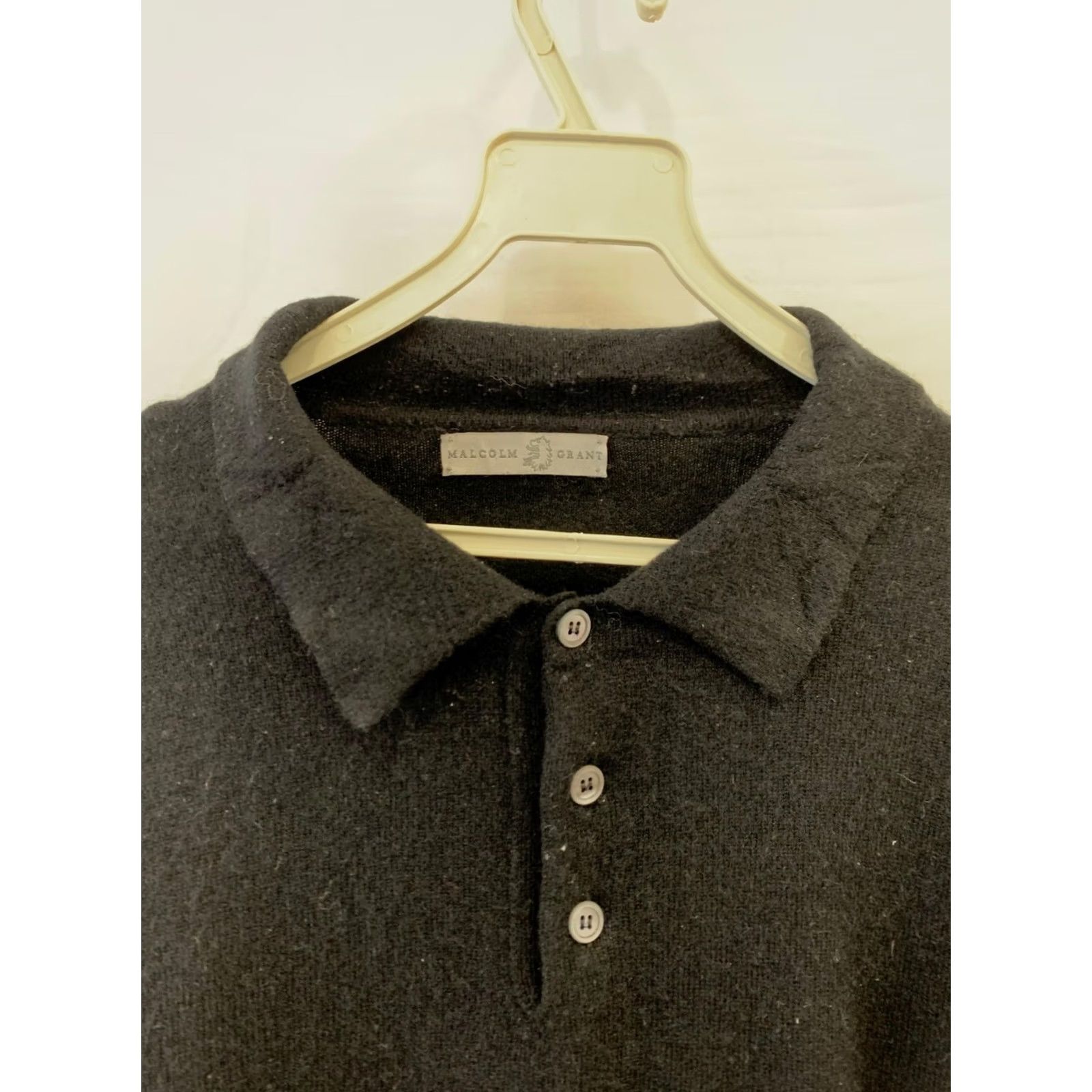 Vintage VINTAGE Malcolm Grant 100% Cashmere Polo Sweater Men’s Black 50 / XXL Scotland Size US XXL / EU 58 / 5 - 5 Thumbnail
