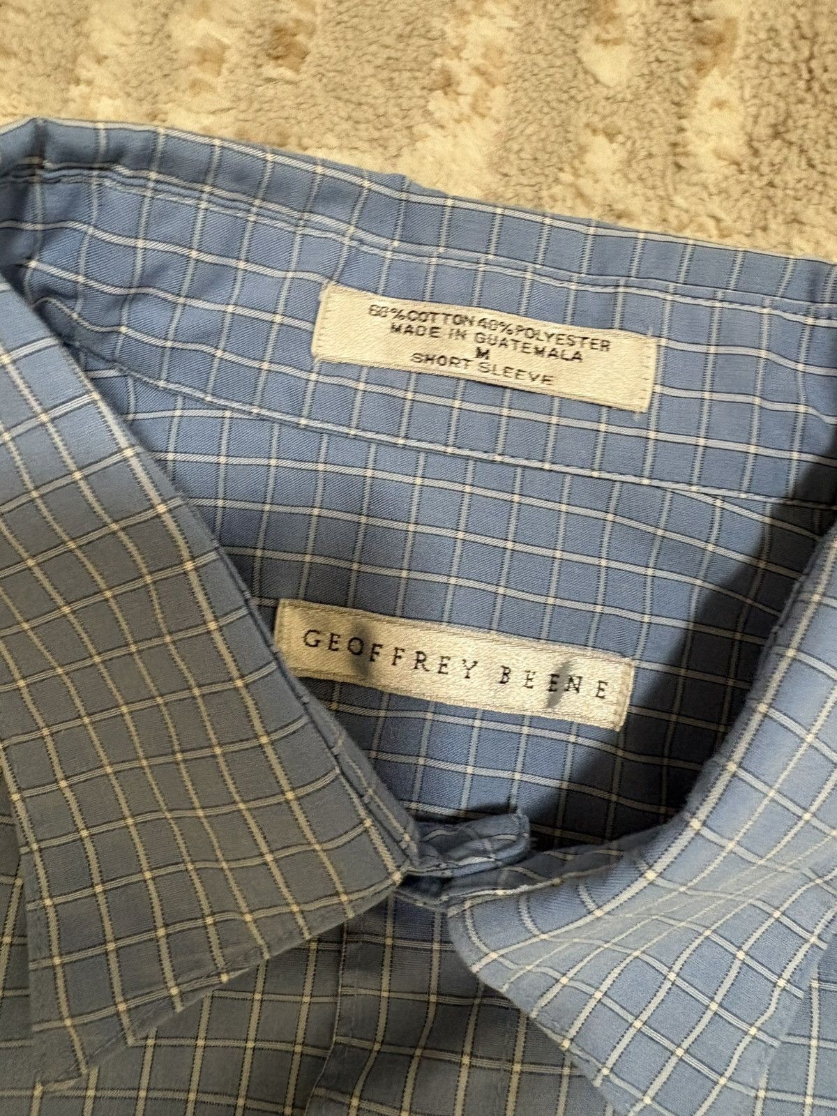 Vintage Geoffrey Beene blue cropped shirt Size US M / EU 48-50 / 2 - 3 Thumbnail