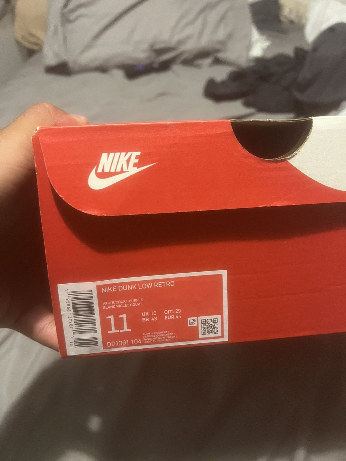 Nike Nike dunk low retro Court Purple Size US 11 / EU 44 - 3 Thumbnail