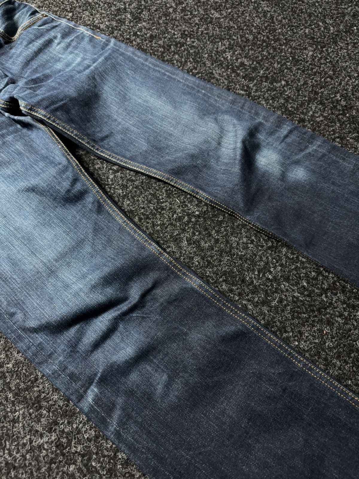 Blue Blanket 00s Blue Blanket Selvedge Denim Jeans Raw Indigo Japan Retro Size US 30 / EU 46 - 4 Thumbnail