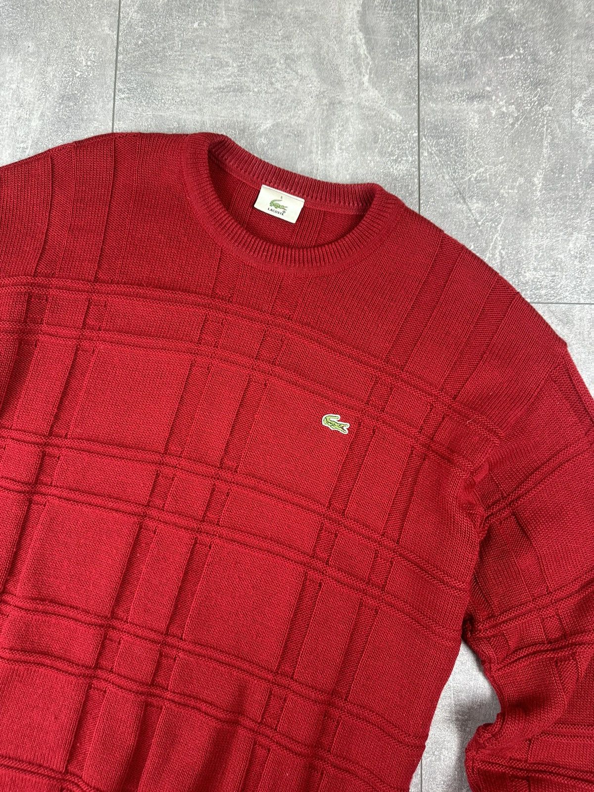 Lacoste Lacoste Cable Knit Mens Vintage Retro Small Logo Sweater Size US L / EU 52-54 / 3 - 2 Thumbnail