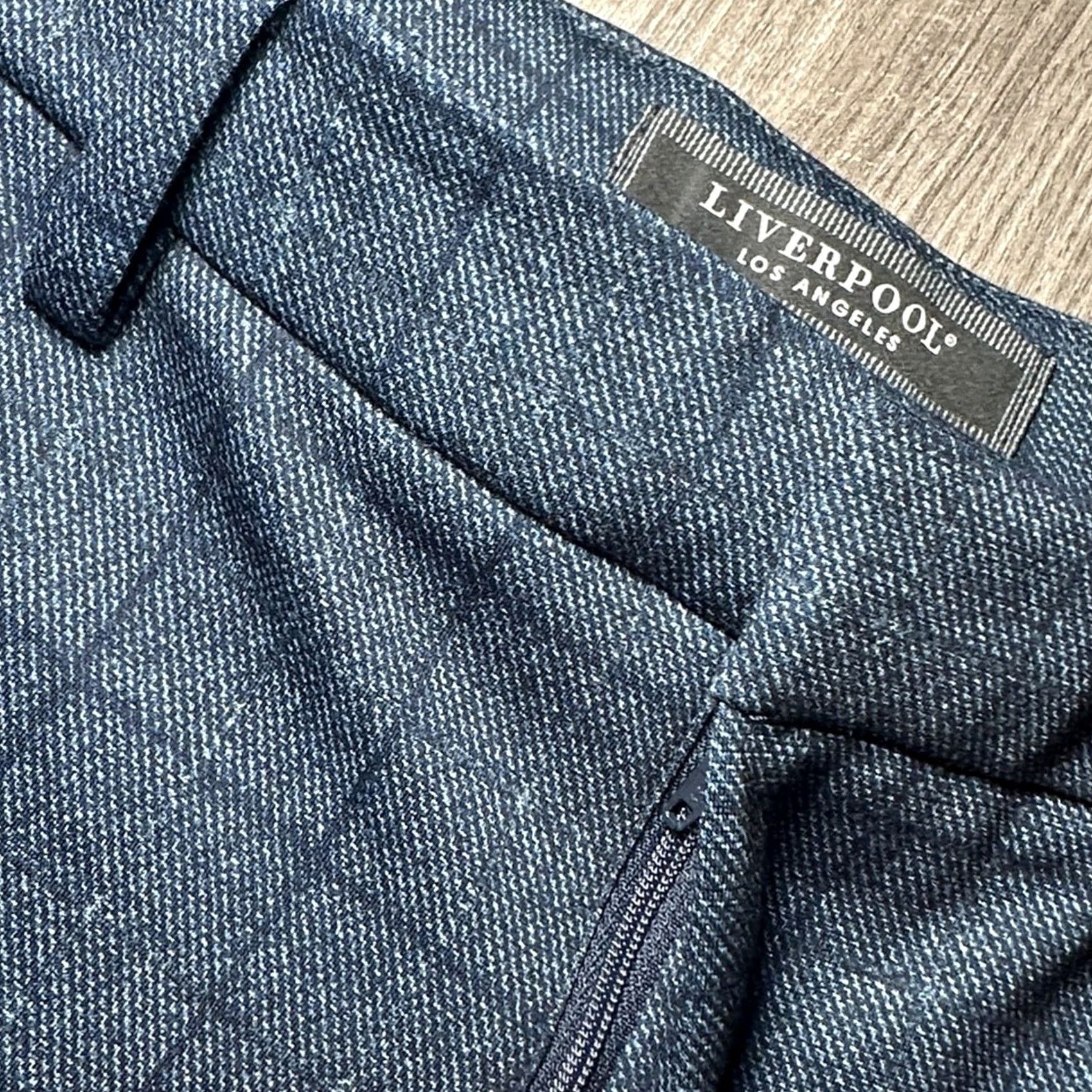 Vintage VINTAGE Liverpool Navy Windowpane Trouser Pants NWOT 34x32 Men Chino 34 Navy Mens Size US 34 / EU 50 - 7 Thumbnail