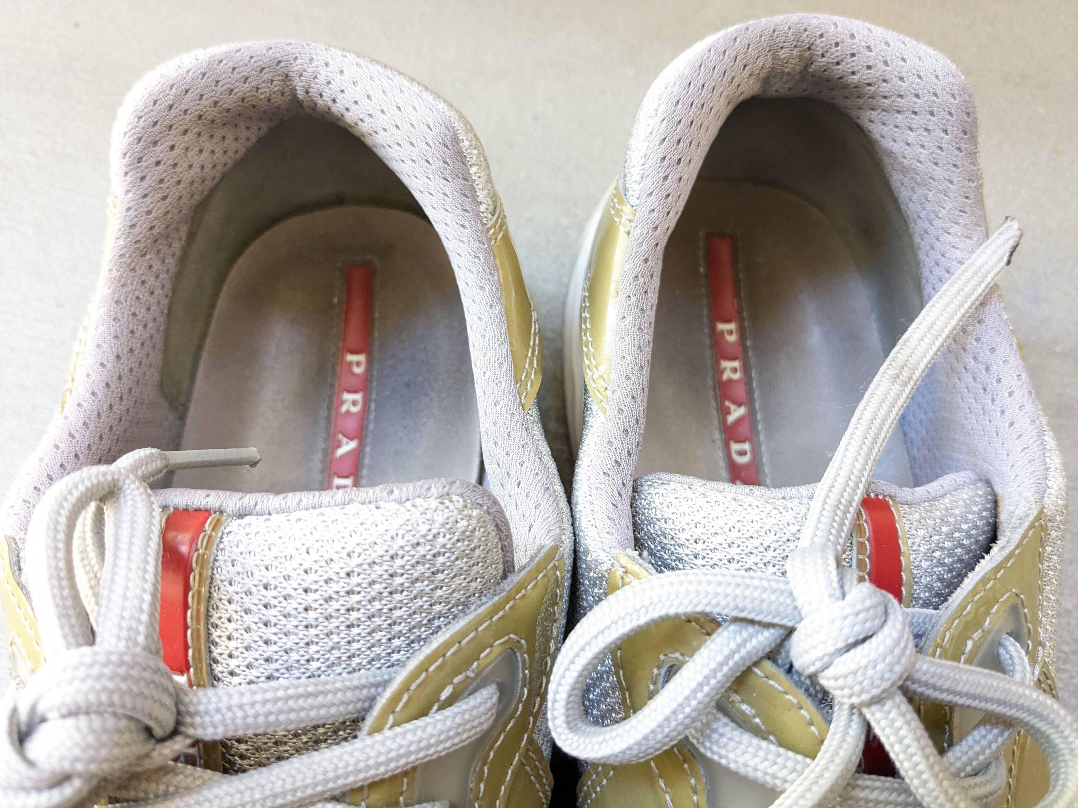 Prada Prada America's Cup Olive Green 11 Patent Leather Silver Low Size US 11 / EU 44 - 5 Thumbnail