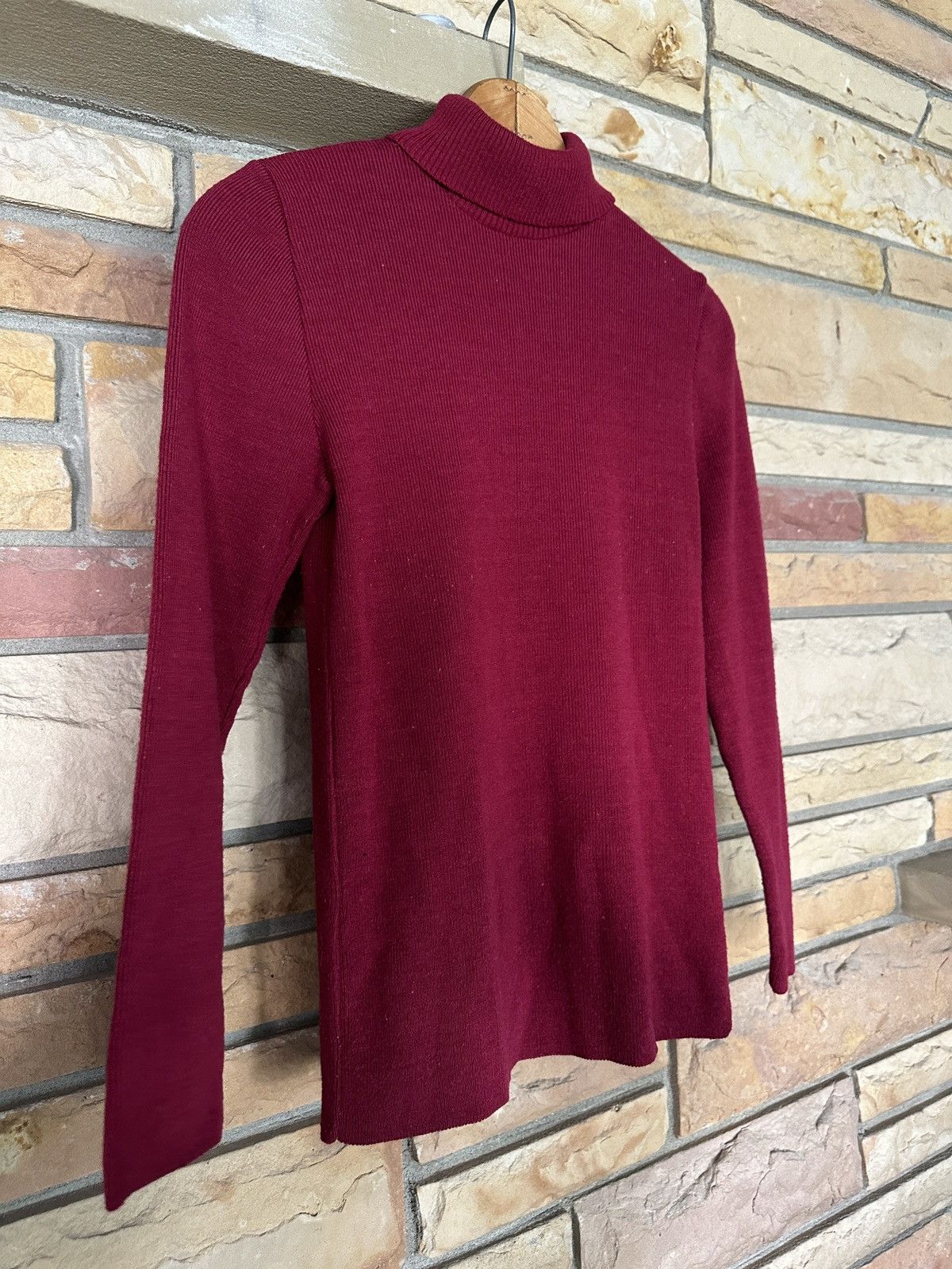 Vintage Vintage 70s Turtleneck Ribbed Sweater Size S / US 4 / IT 40 - 3 Thumbnail
