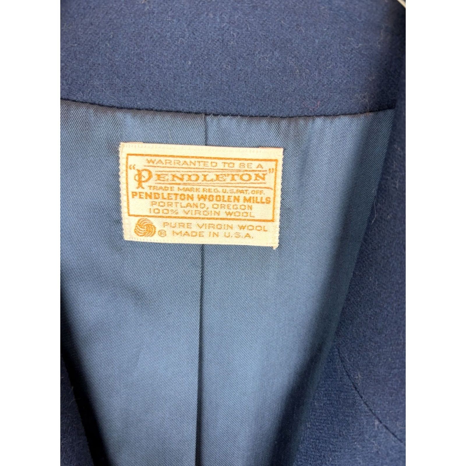 Pendleton VINTAGE Pendleton Wool Blazer Womens Skirt Suit Set Navy Blue Made USA Academia Jacket Skirt 2 Piece Wool 100% Plaid Size 36" / US 14 / IT 50 - 4 Thumbnail