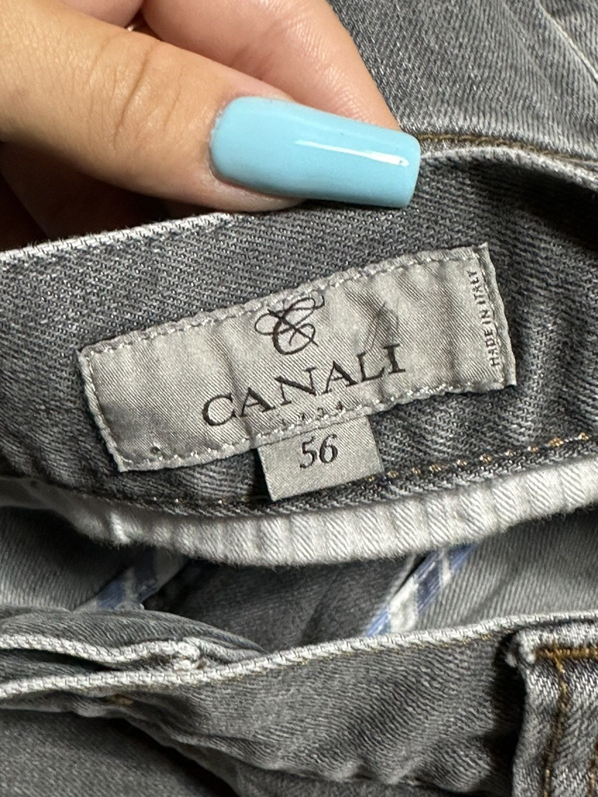 Canali × Japanese Brand Mens Grey Jeans Canali Italy Brand Size US 36 / EU 52 - 5 Thumbnail