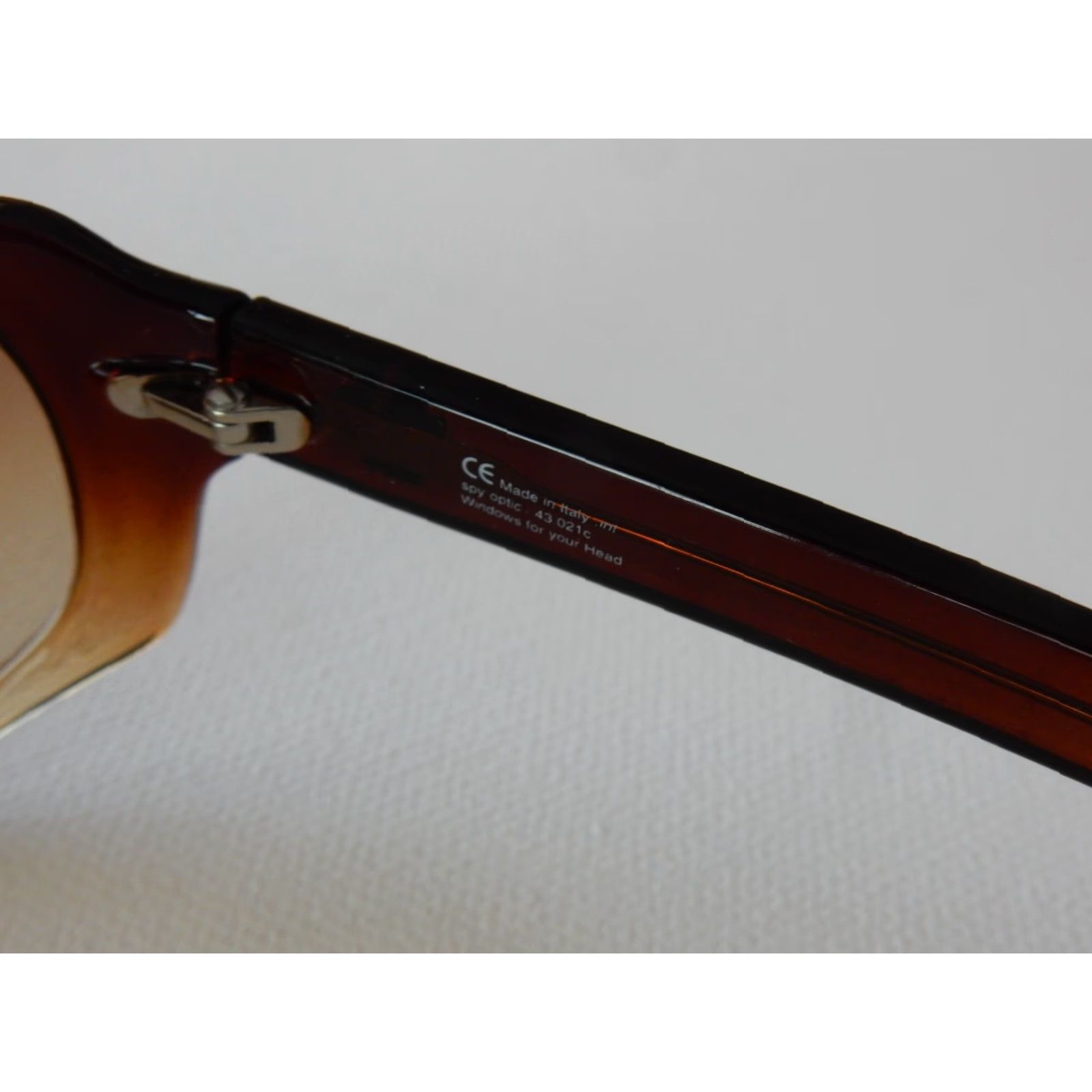 Vintage VINTAGE Spy+ Sunglasses 43mm Wrap Men Brown 021C Size ONE SIZE - 5 Thumbnail