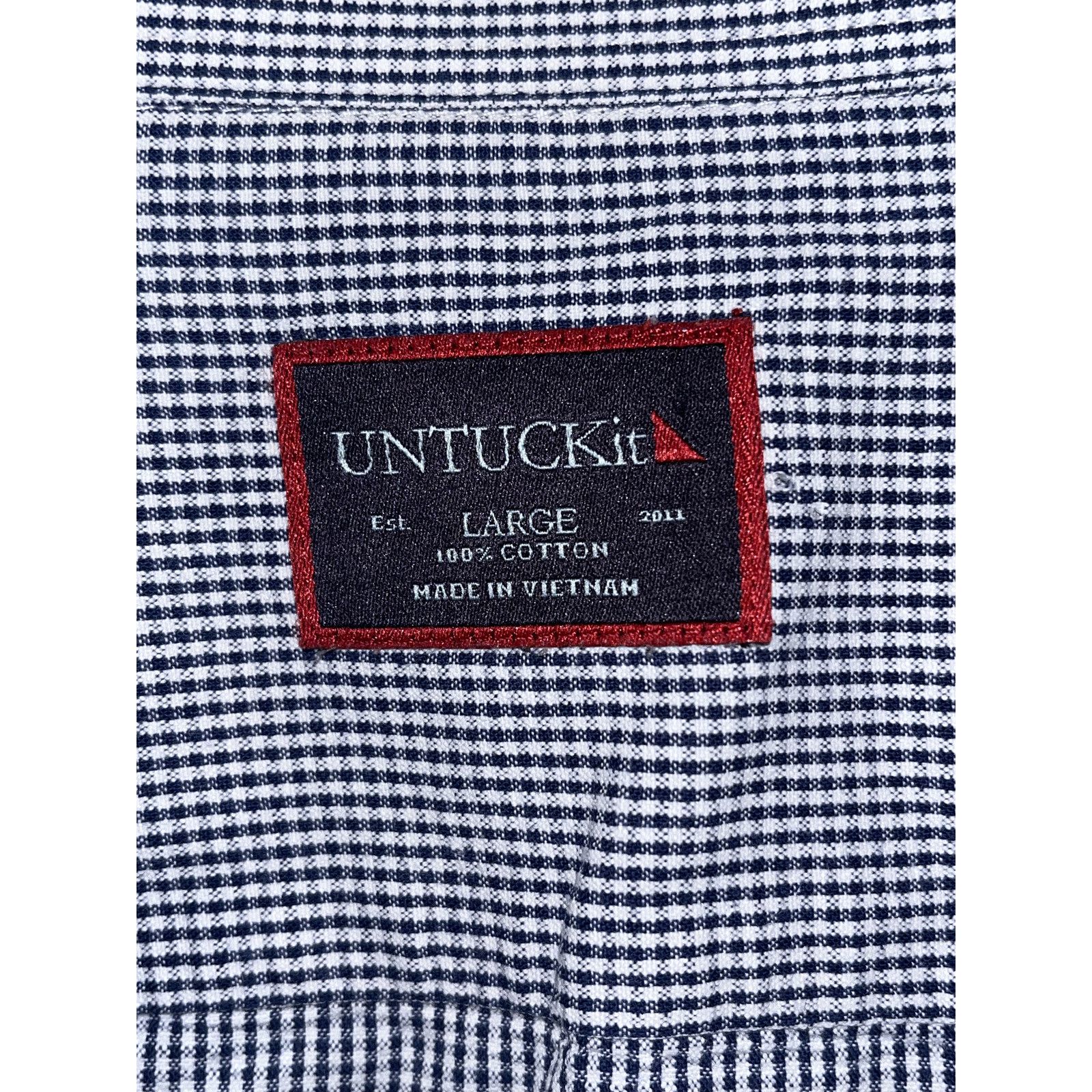 UNTUCKit UNTUCKit L Blue Check Button Up Shirt Long Sleeve Casual Size US L / EU 52-54 / 3 - 5 Thumbnail