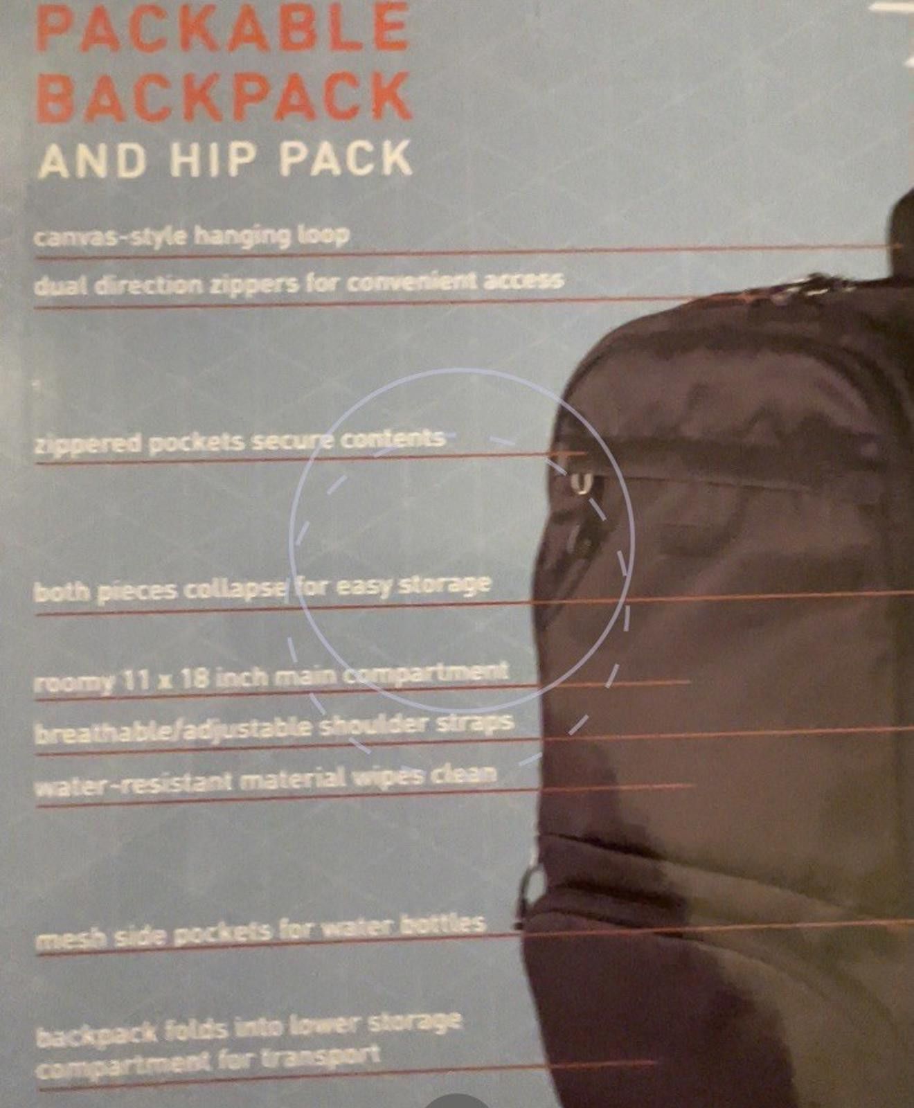 Designer Bella Russo Packable Backpack & Fanny Hip Pack Size ONE SIZE - 4 Thumbnail