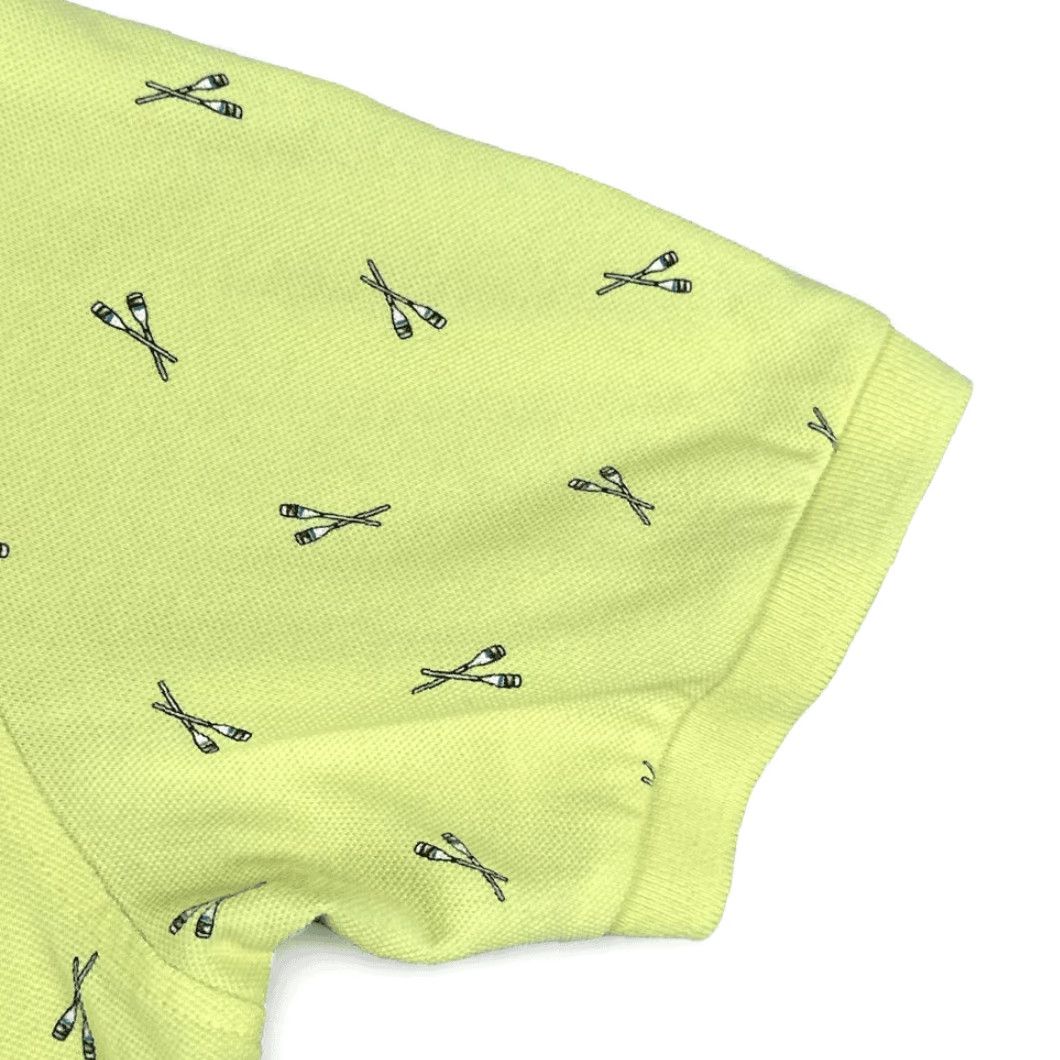 Brooks Brothers Brooks Brothers Polo Shirt Adult LARGE Yellow Boat Oars Rowing Graphic Print Preppy Nautical Crew Neck Collared Short Sleeve Cotton Mens Size US L / EU 52-54 / 3 - 4 Thumbnail
