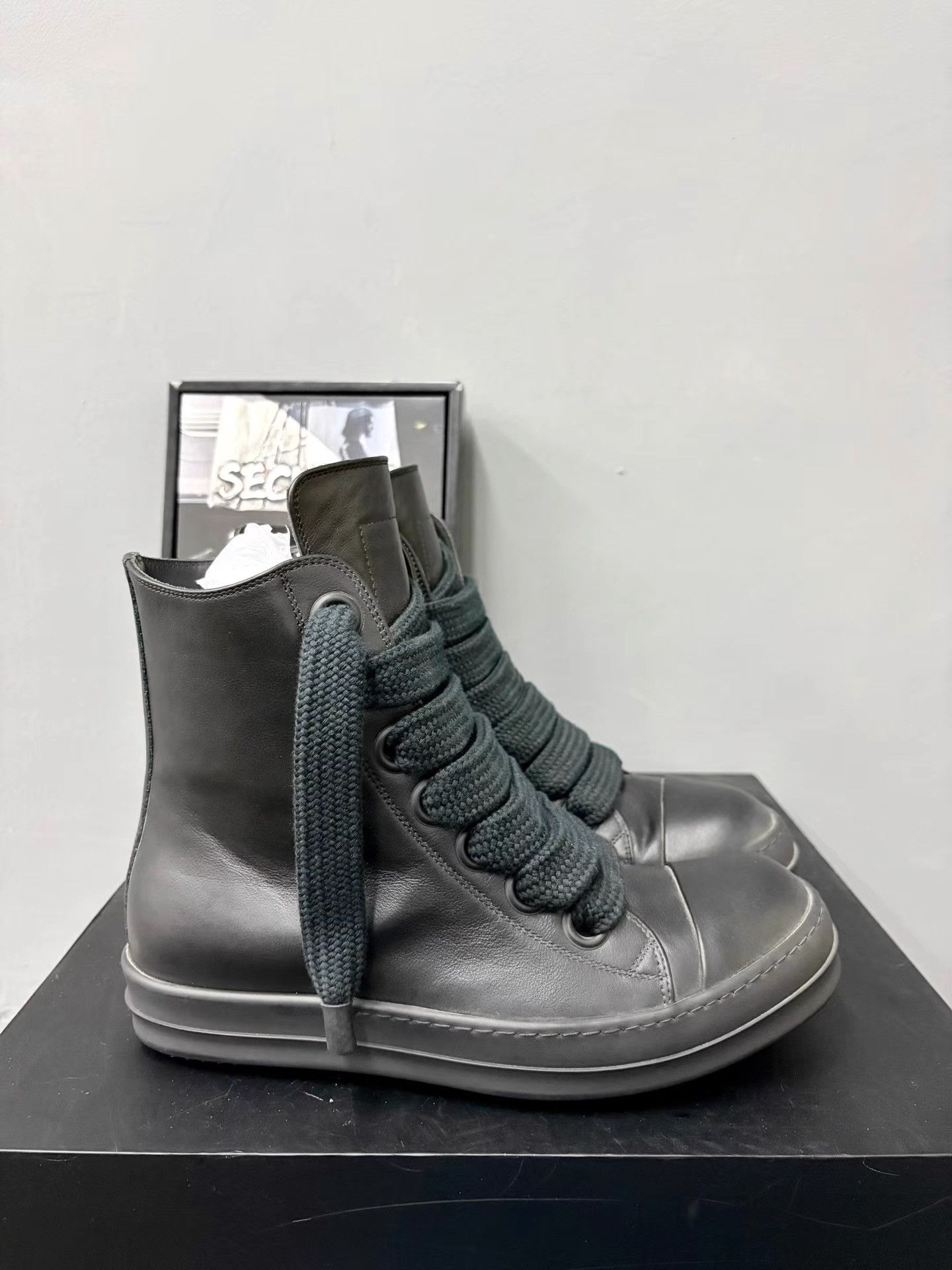 Rick Owens Rick Owens Mainline 24SS Black Warrior High-Top Sneakers K34 Size US 8 / EU 41 - 4 Thumbnail