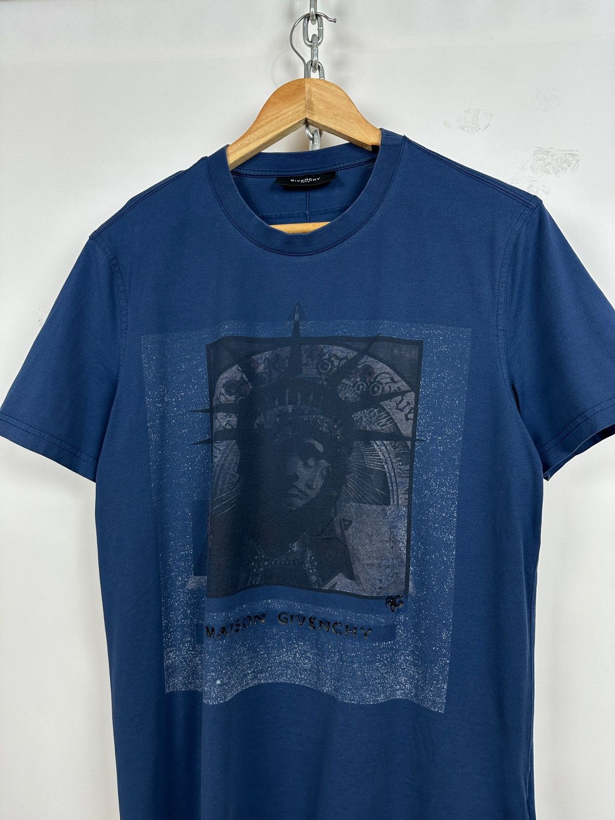 Givenchy Givenchy Statue Of Liberty Blue T-Shirt Size US M / EU 48-50 / 2 - 4 Thumbnail