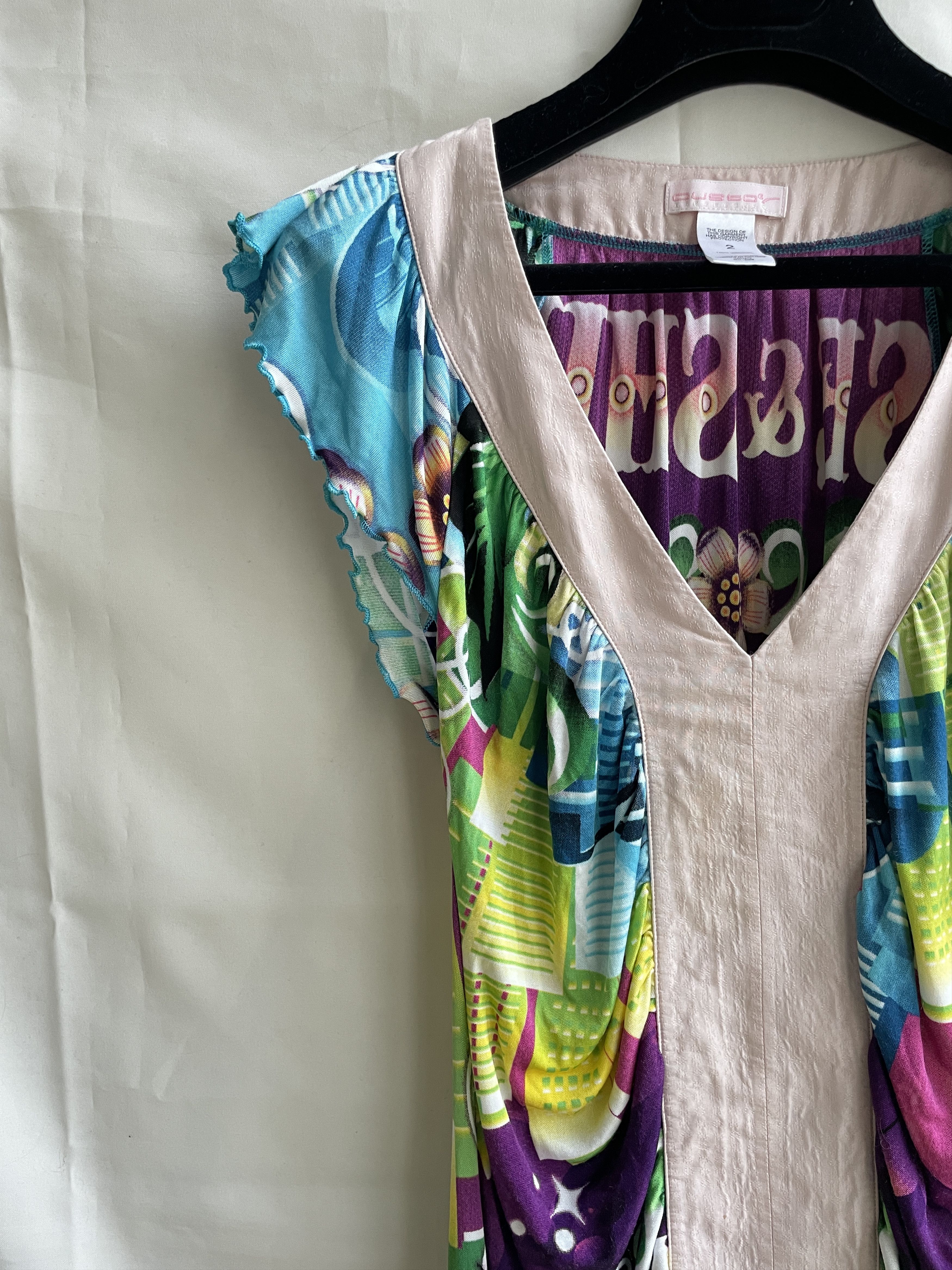 Custo Barcelona Custo Barcelona Colorful City Print Viscose Midi Dress Size S / US 4 / IT 40 - 6 Thumbnail
