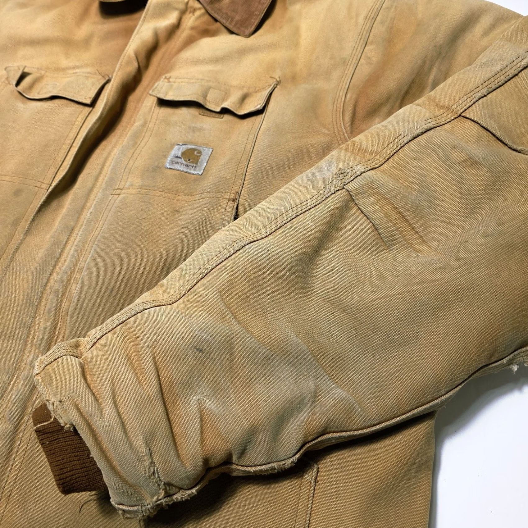 Carhartt VINTAGE Carhartt Mens Quilted Lined Canvas Jacket 2XL C03-BRN USA Made Jacket Coat Mens Black? Brown? Size US XXL / EU 58 / 5 - 4 Thumbnail
