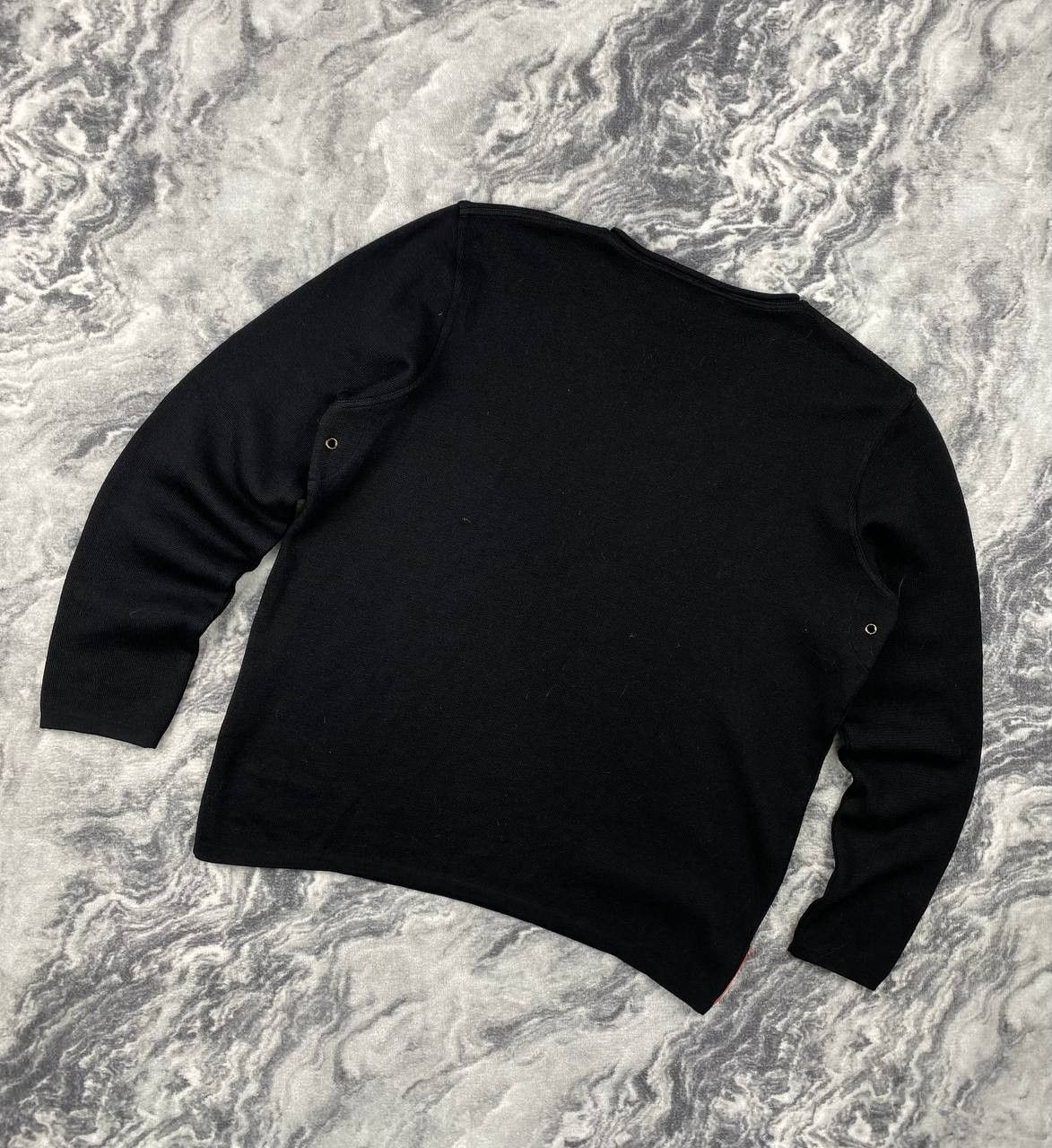 Prada Prada Red Tab Wool Knit Sweater Men Size 54 Black Size US XL / EU 56 / 4 - 10 Thumbnail