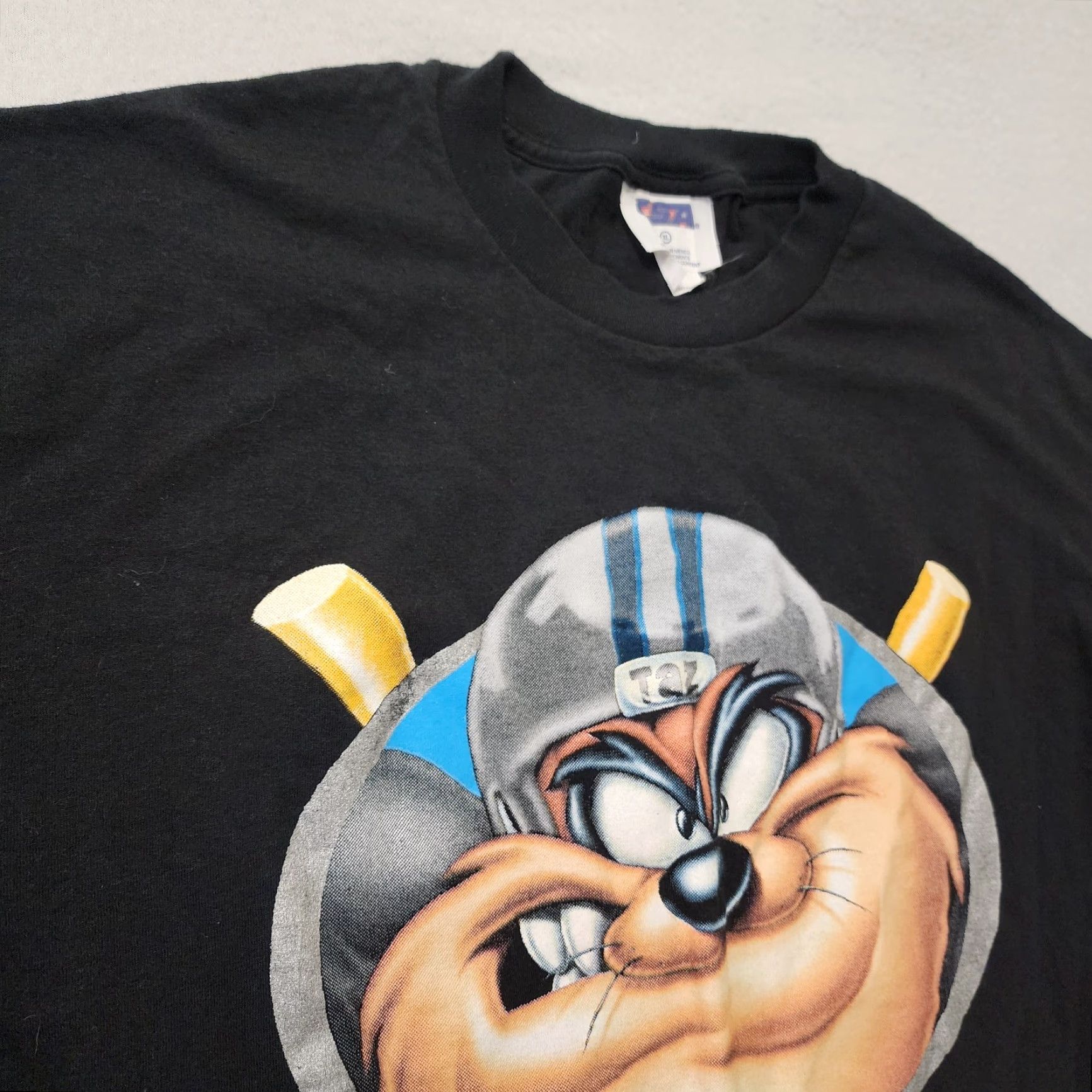 Vintage VINTAGE 90s Tazz Carolina Panthers T Shirt Mens XL Black NFL Looney Tunes Sports Size US XL / EU 56 / 4 - 6 Thumbnail