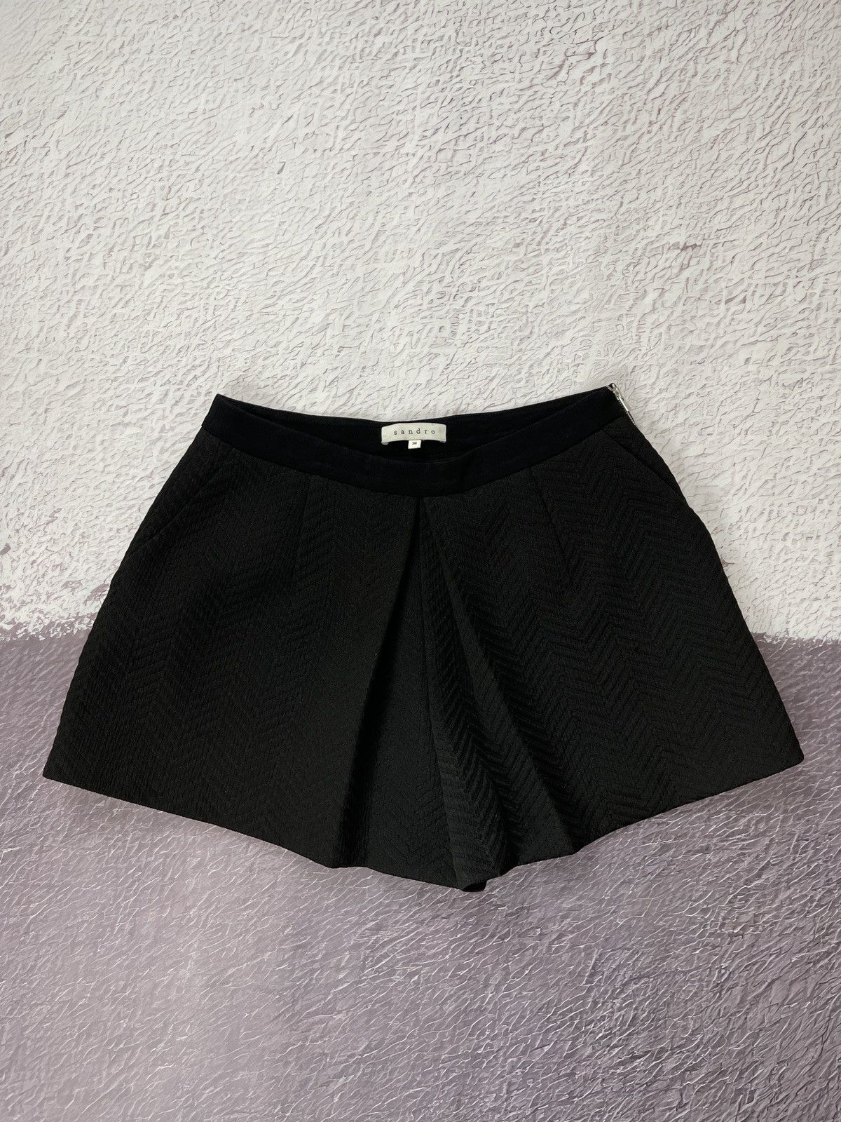 Sandro Sandro Paris black mini skirt size 36 Size 26" / US 2 / IT 38 - 1 Thumbnail