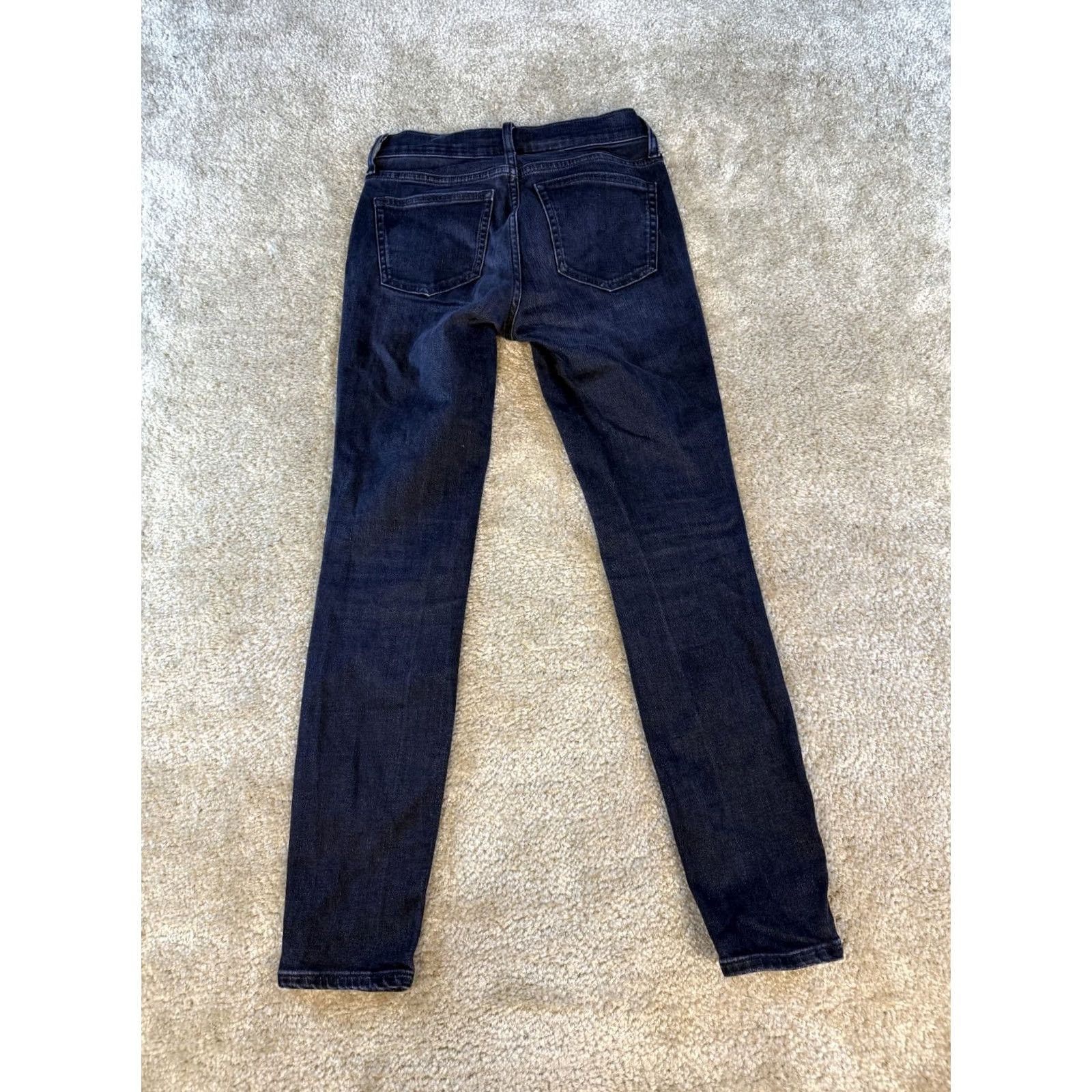J.Crew J.CREW Women Jeans Skinny Mid Rise 27 x27 Dark Wash Stretch 8" Toothpick D251 Size 42" / US 20 - 4 Thumbnail