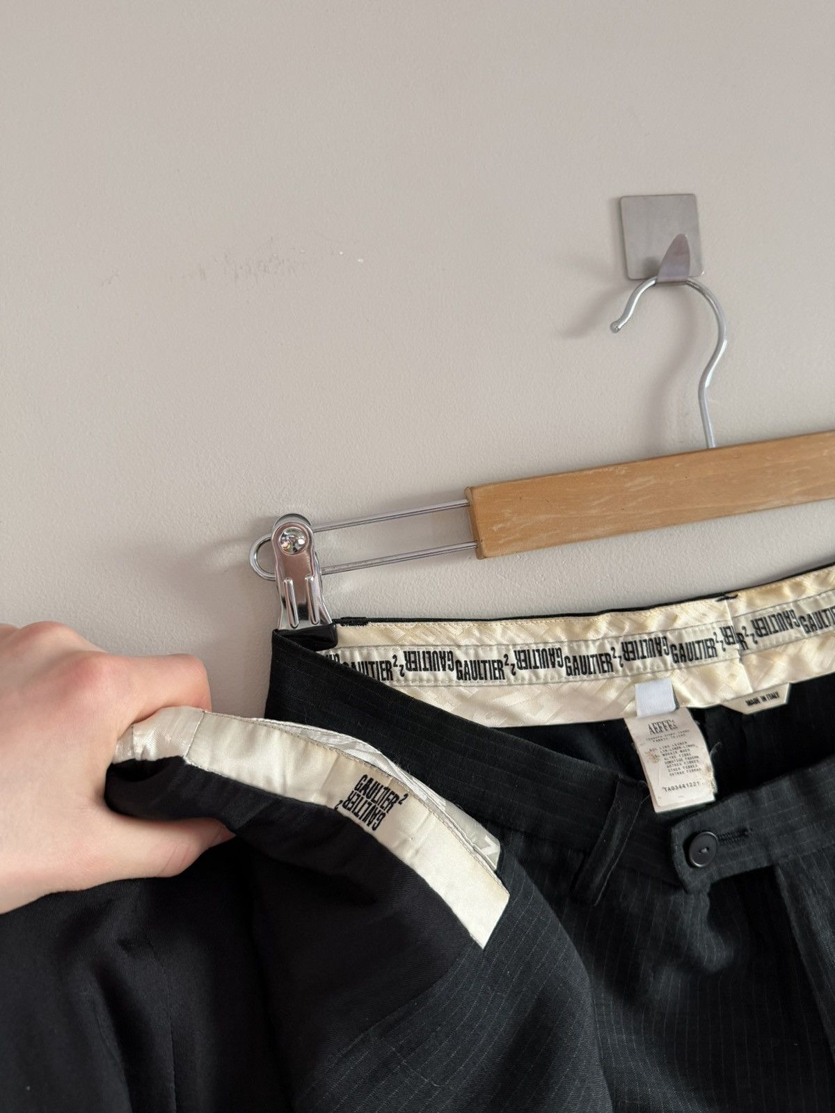 Jean Paul Gaultier Jean Paul Gaultier Pinstripe Suit Set Blazer Pants Size 48R - 12 Thumbnail